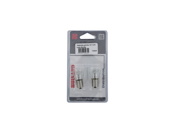 Ampoules poirettes LUMITRACK 12v 21w BA15S x2