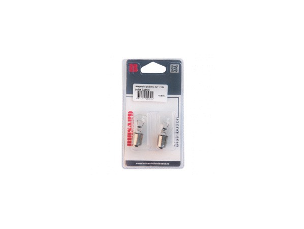Ampoules poirettes LUMITRACK 24v 21w BA15S x2