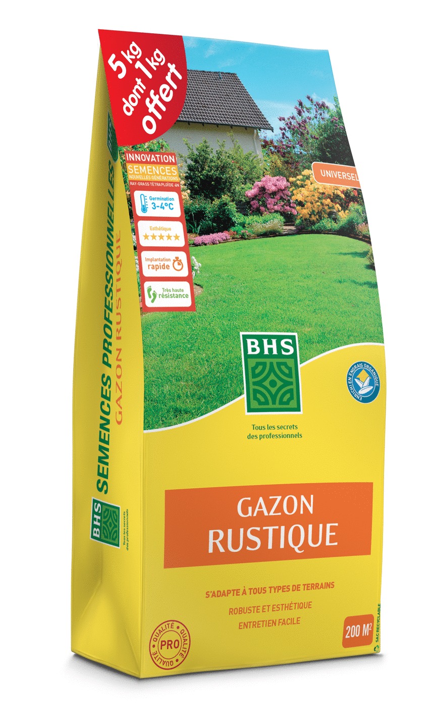 Gazon rustique BHS 4kg + 1kg gratuit