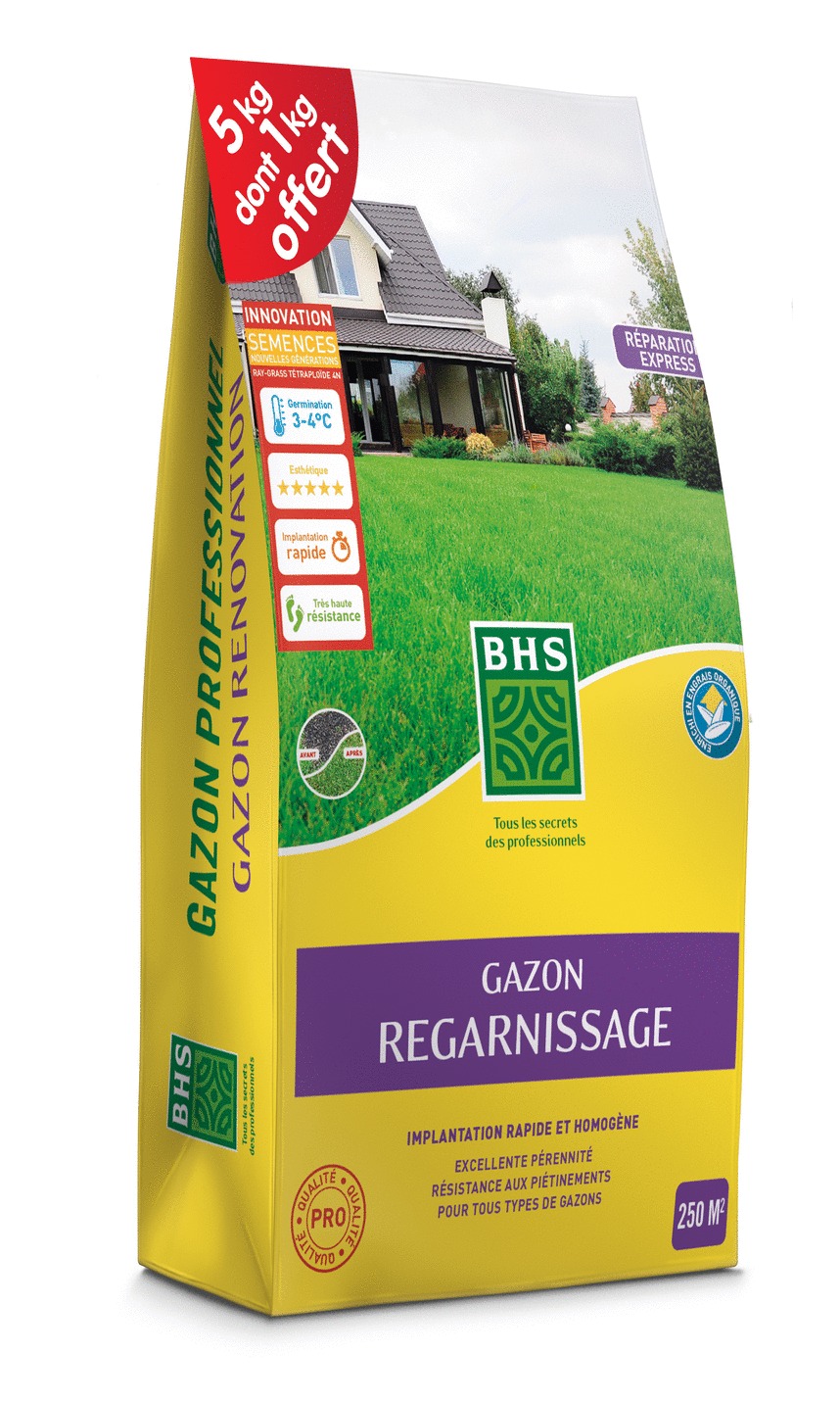 Gazon regarnissage + Engrais Promo BHS 250m²