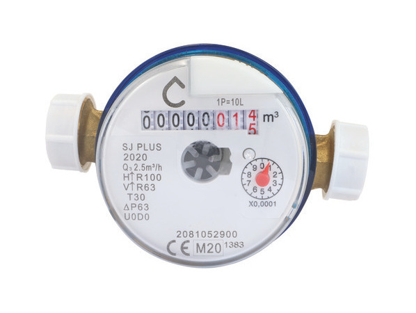 Compteur d'eau froide calibre 15 double mâle 20/27