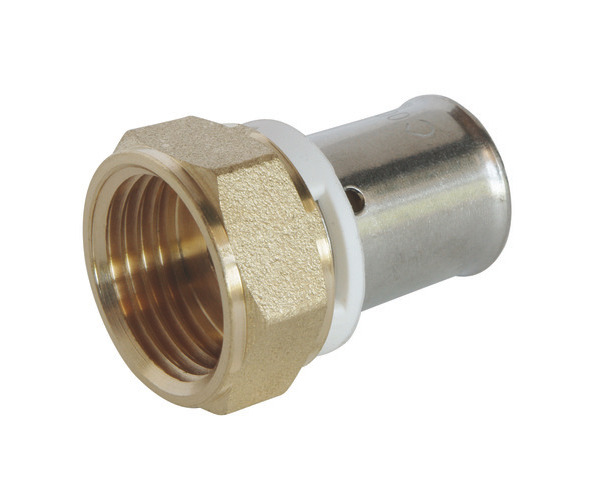 Raccord droit PER à sertir écrou tournant 15/21 Ø16mm