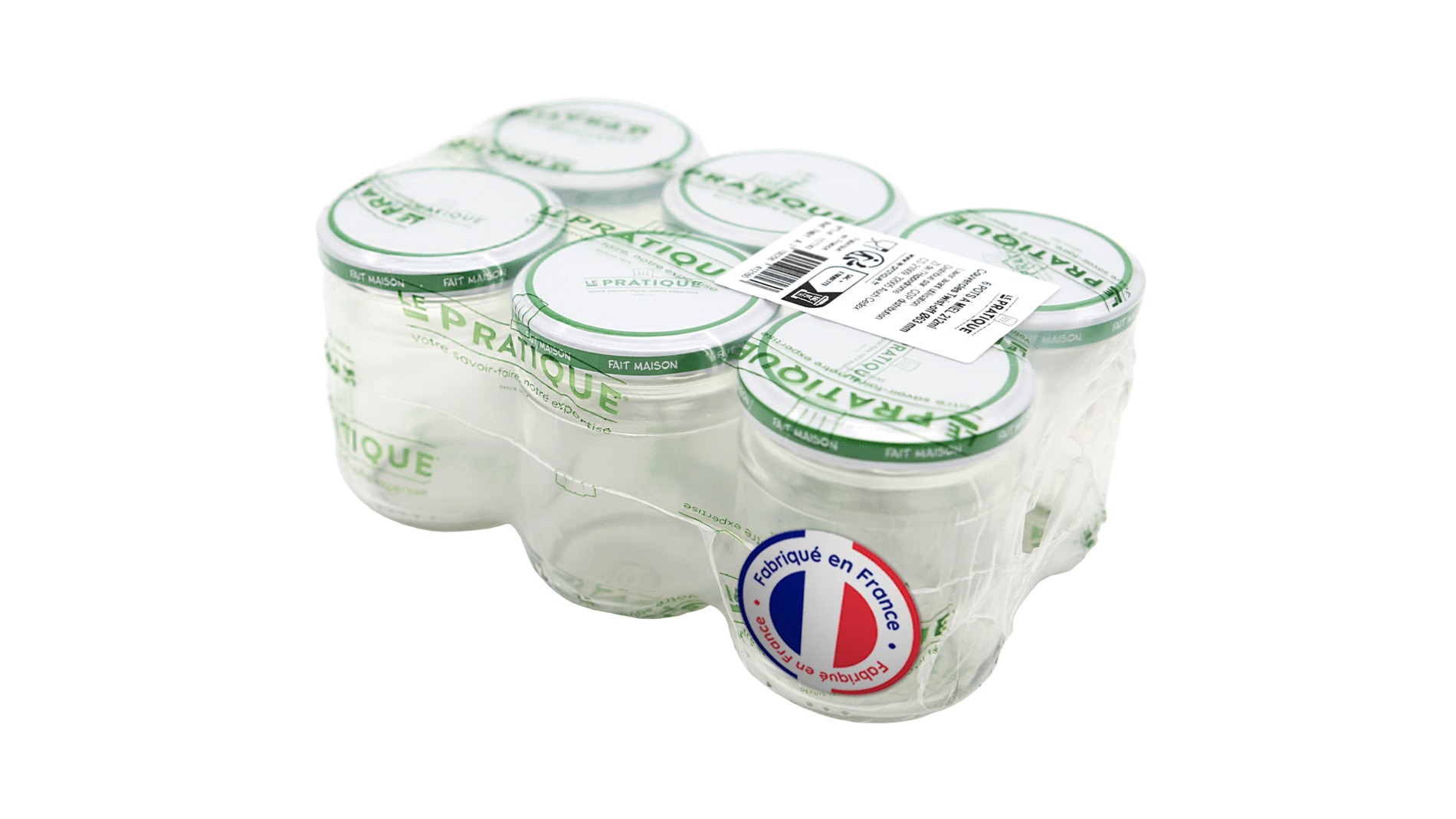 Pots à miel LE PRATIQUE 212ml diamètre 63mm lot de 6