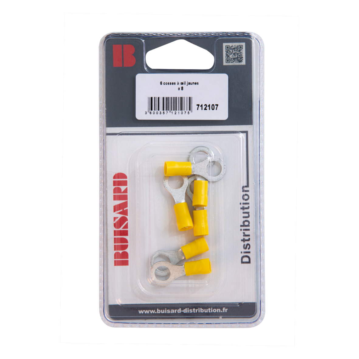 Cosses à œil jaunes diamètre 8 x6