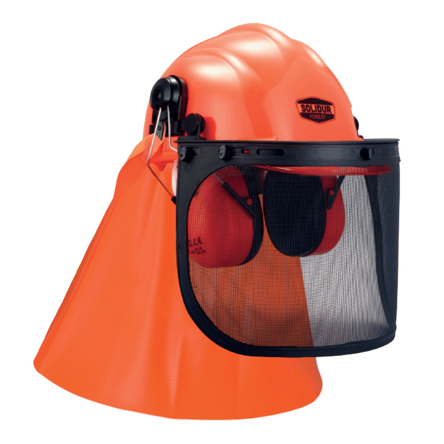Casque forestier complet visière et protection auditive
