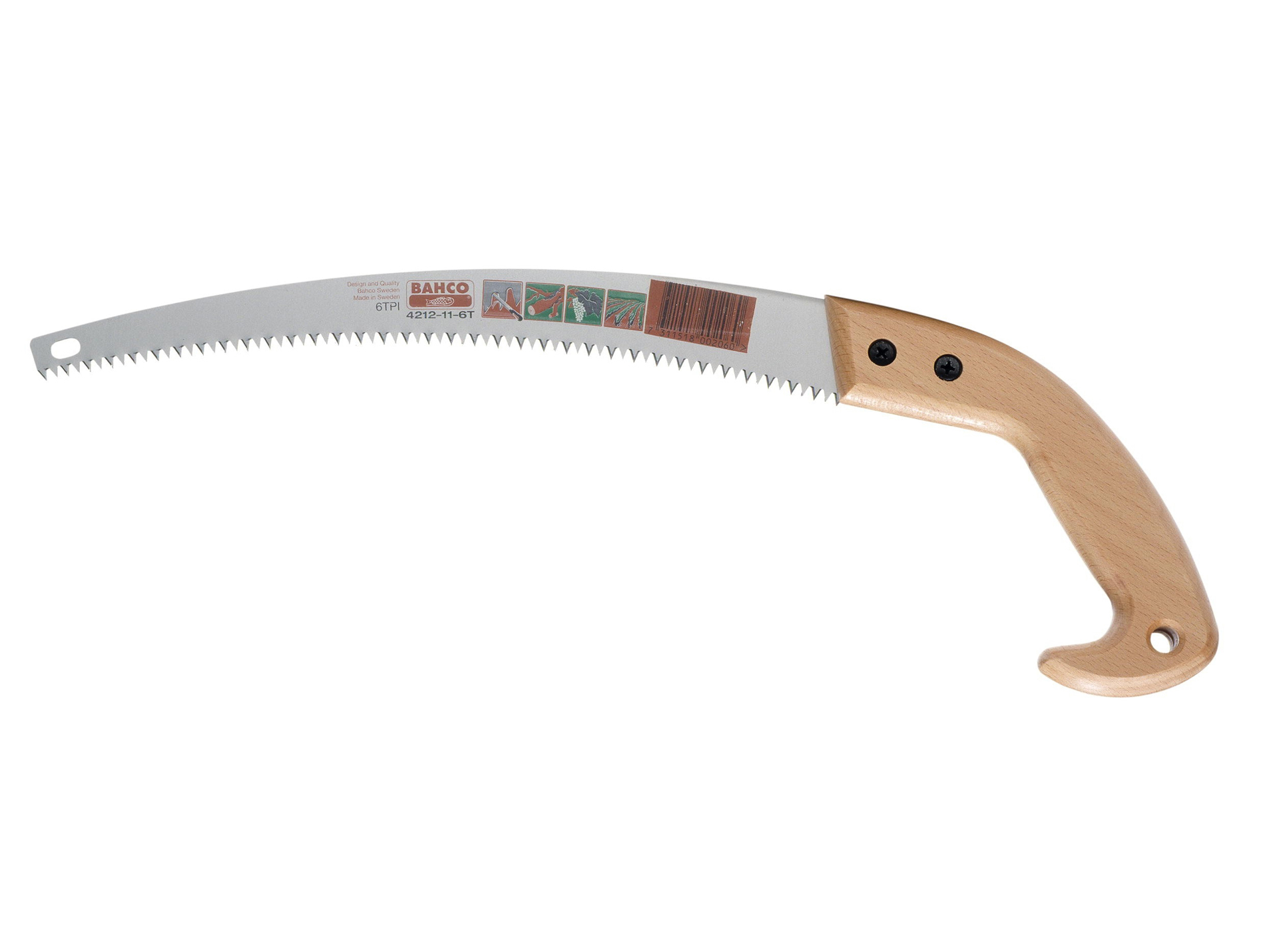 Scie arboricole BAHCO poignée bois réaffûtable 28cm