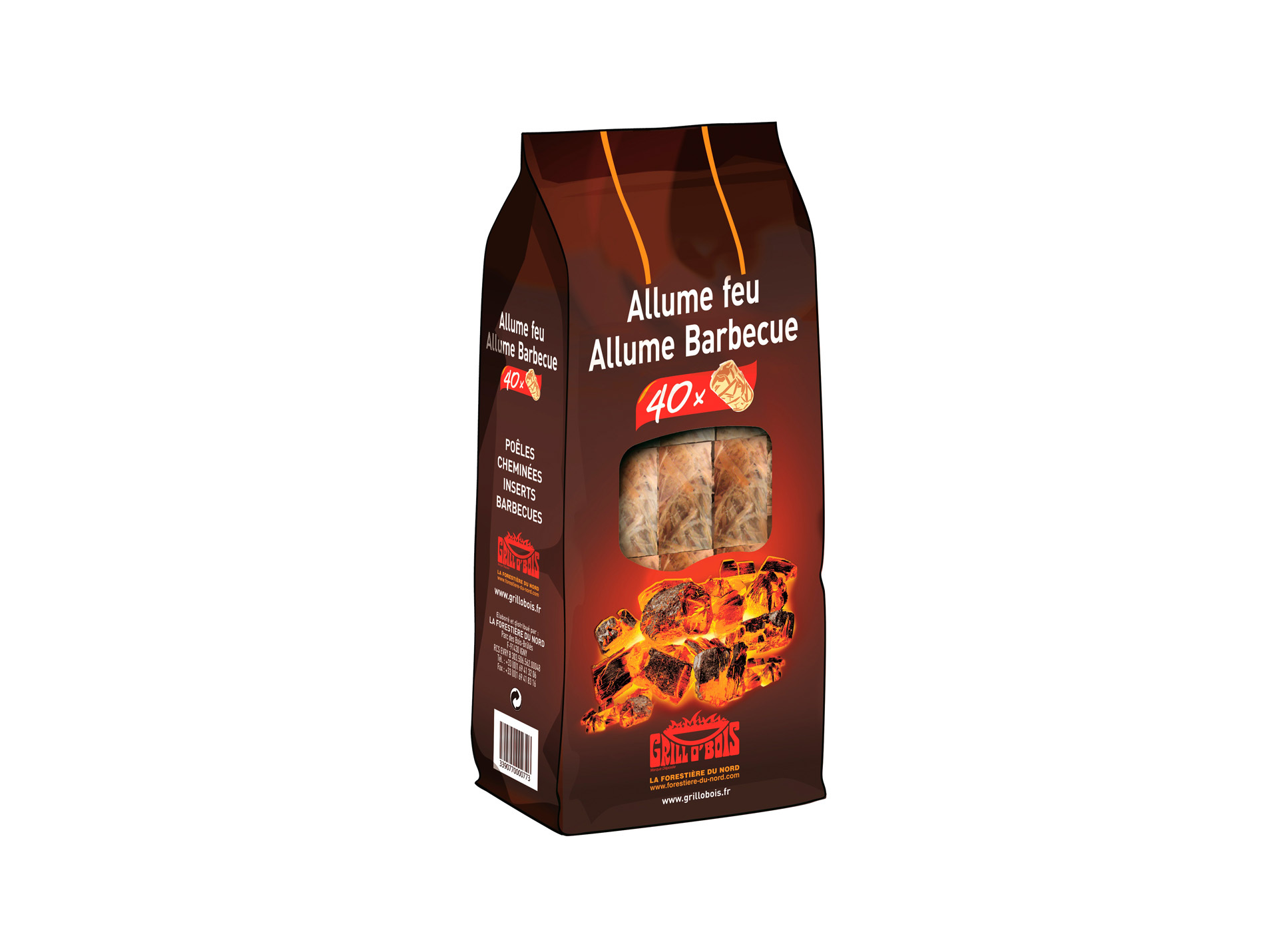 Allume feu et barbecue naturel GRILL O'BOIS x40
