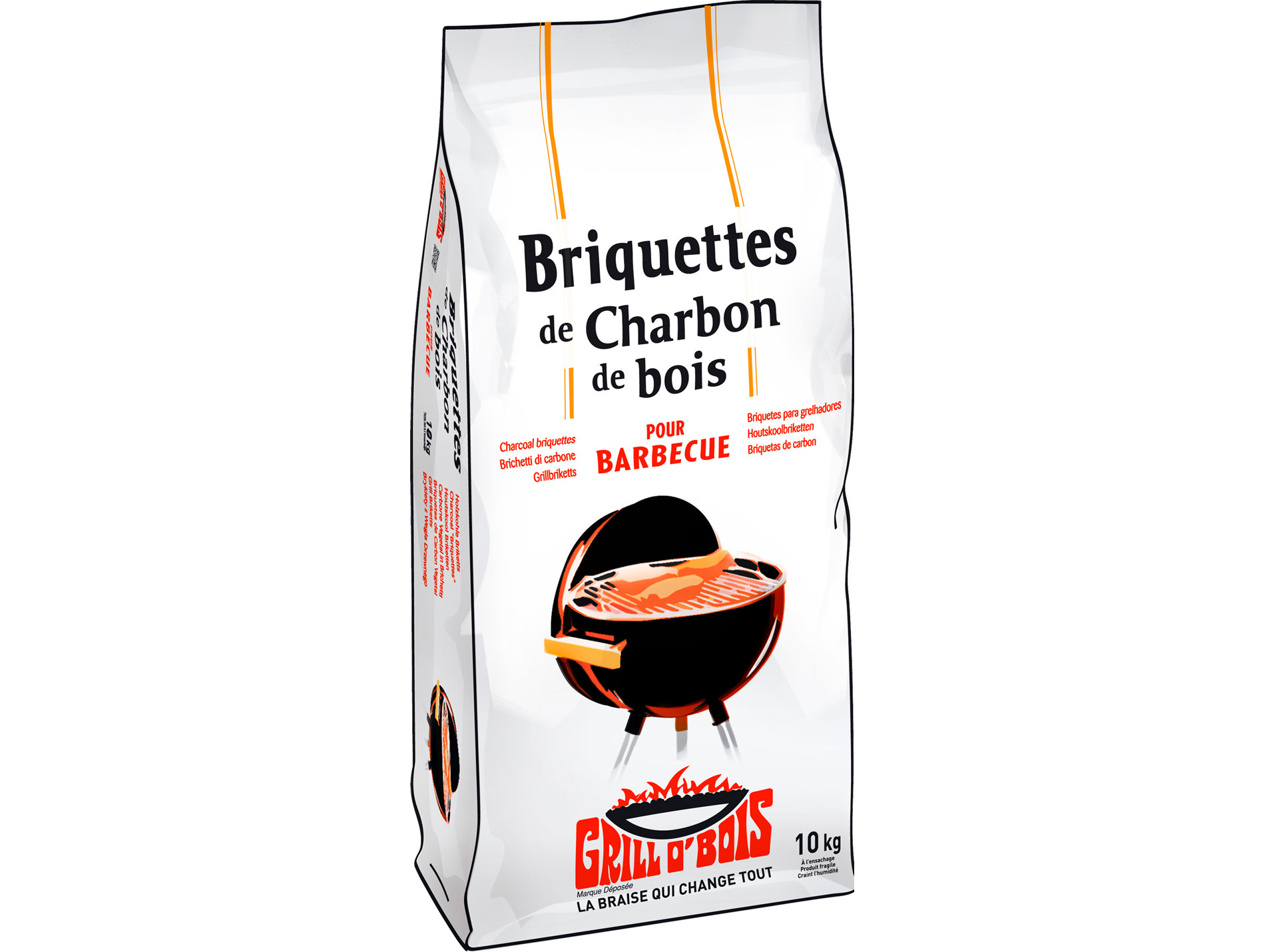 Briquettes charbon de bois GRILL O'BOIS 10Kg