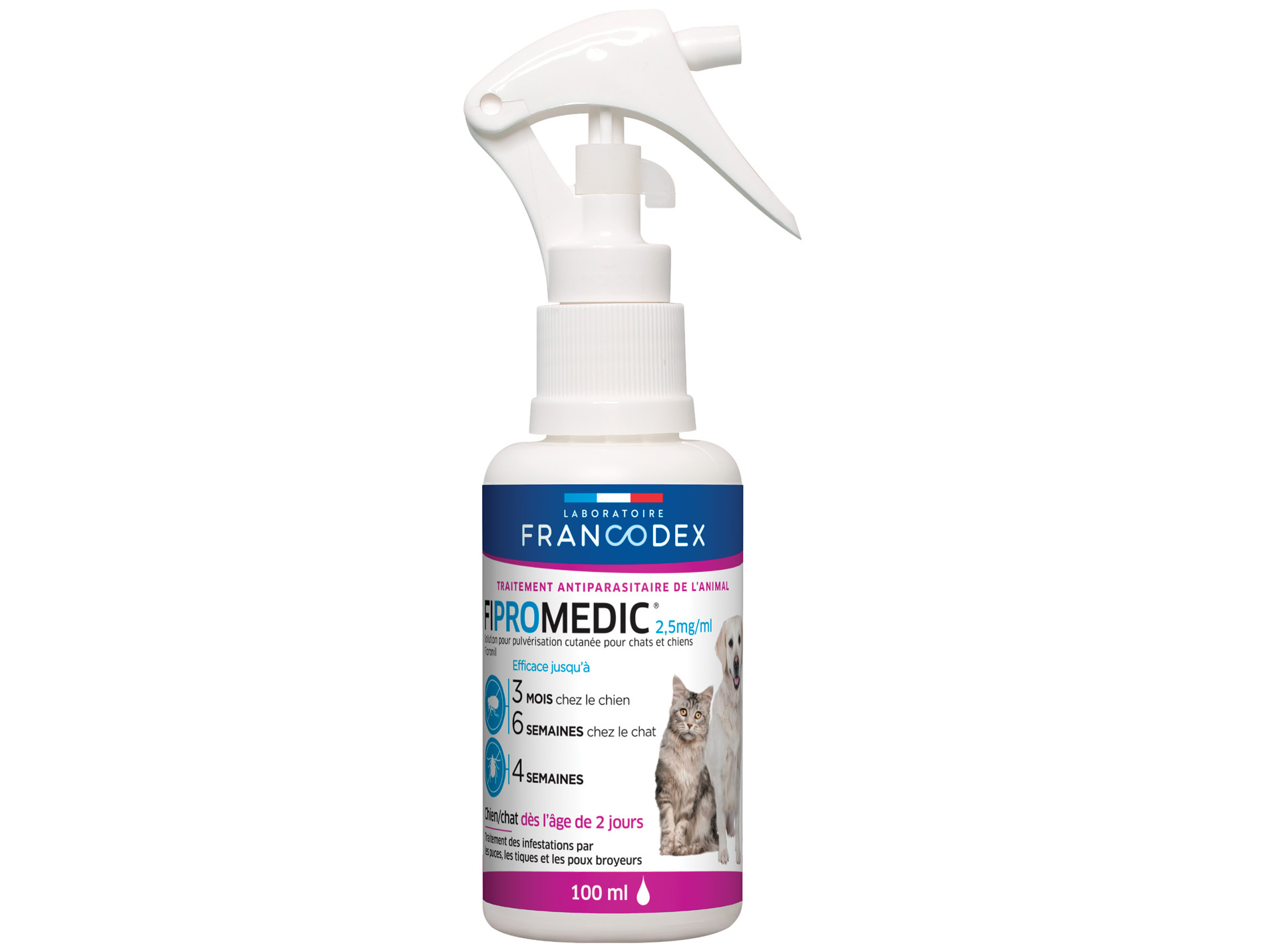 Anti puces et tiques chien et chat FIPROMEDIC 100ml