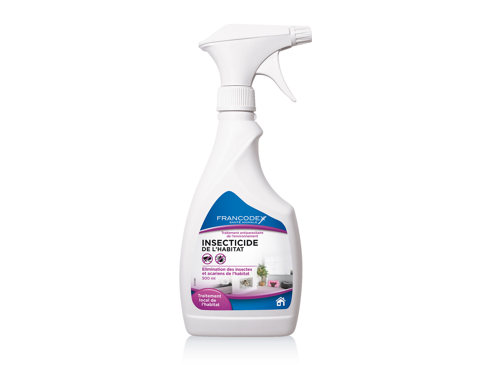 Pulvérisateur anti puces et tiques pour la maison 500ml