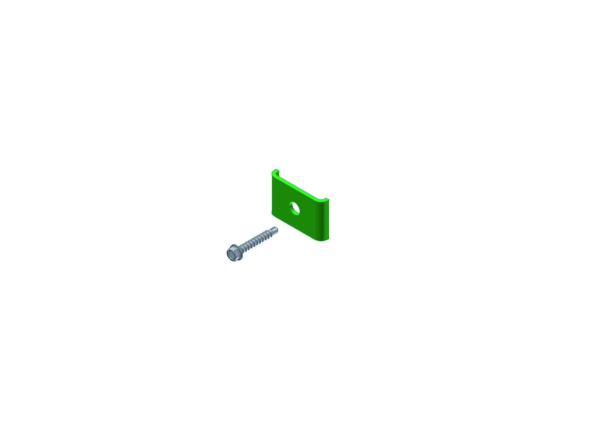 Fixations panneau/portail vert x2