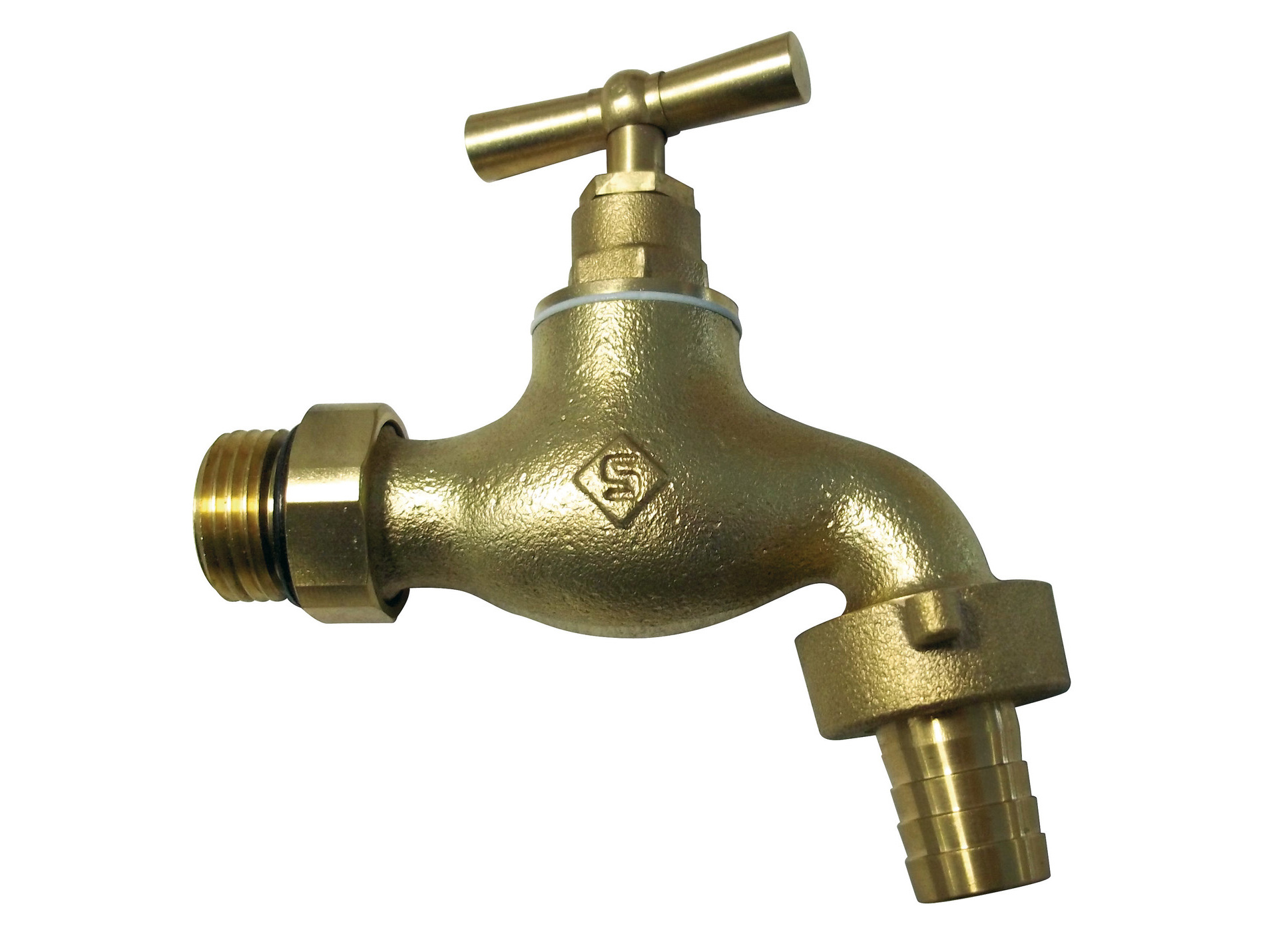 Robinet d'arrosage à clapet orientable SOMATHERM 15/21 20/27 Brossé