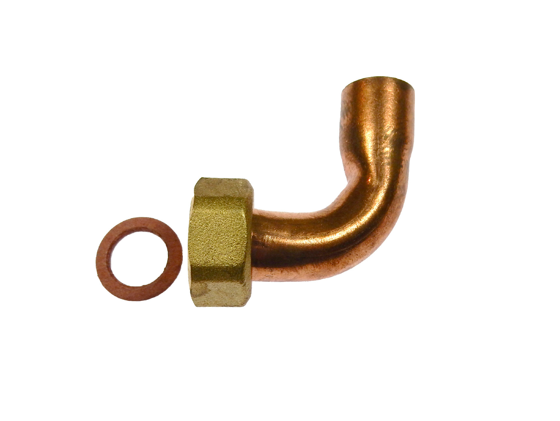 Raccord coudé avec écrou prison FAUQUET 12/17 Ø12mm