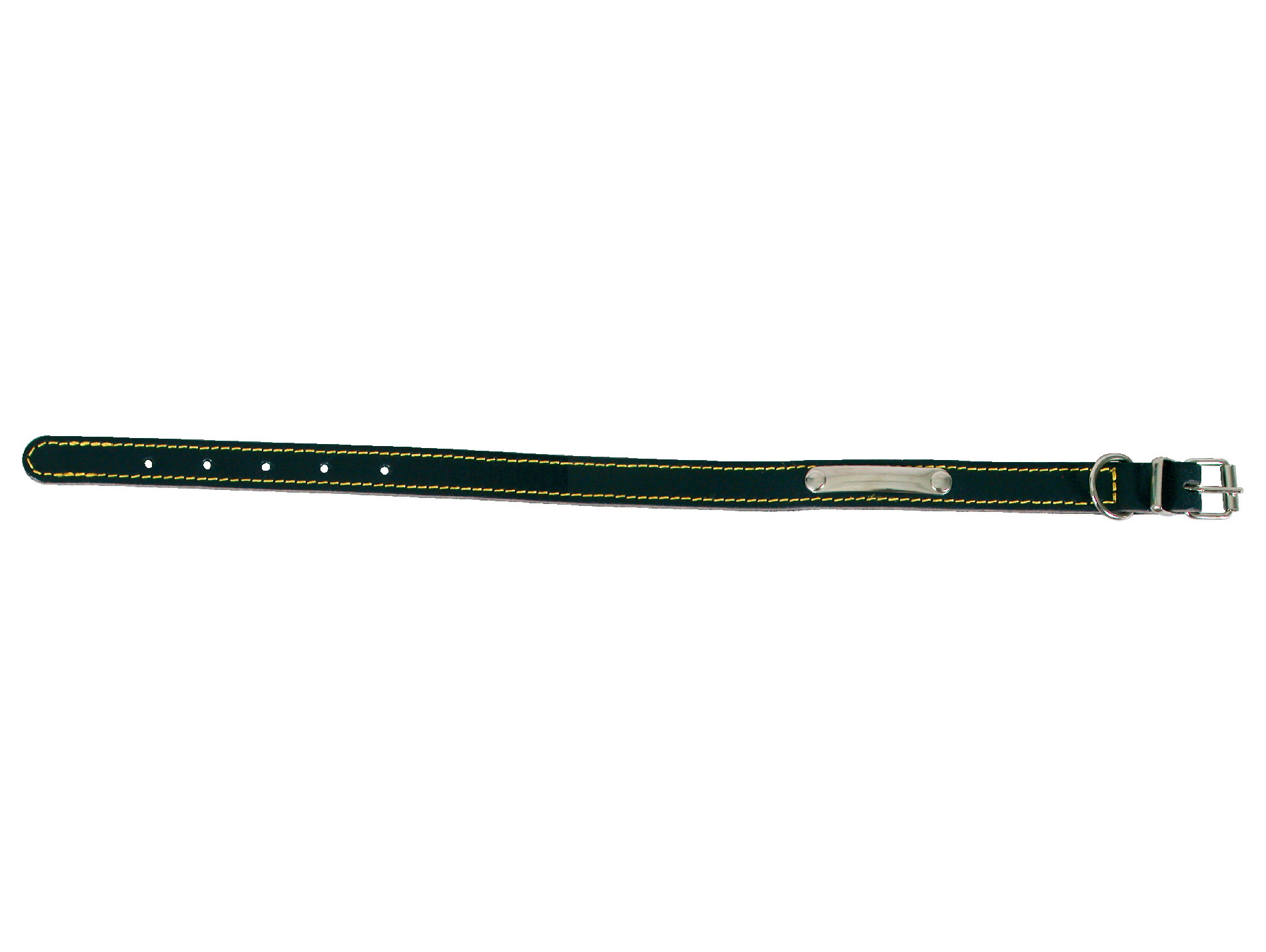 Collier en cuir piqué ZOLUX L.30cm noir