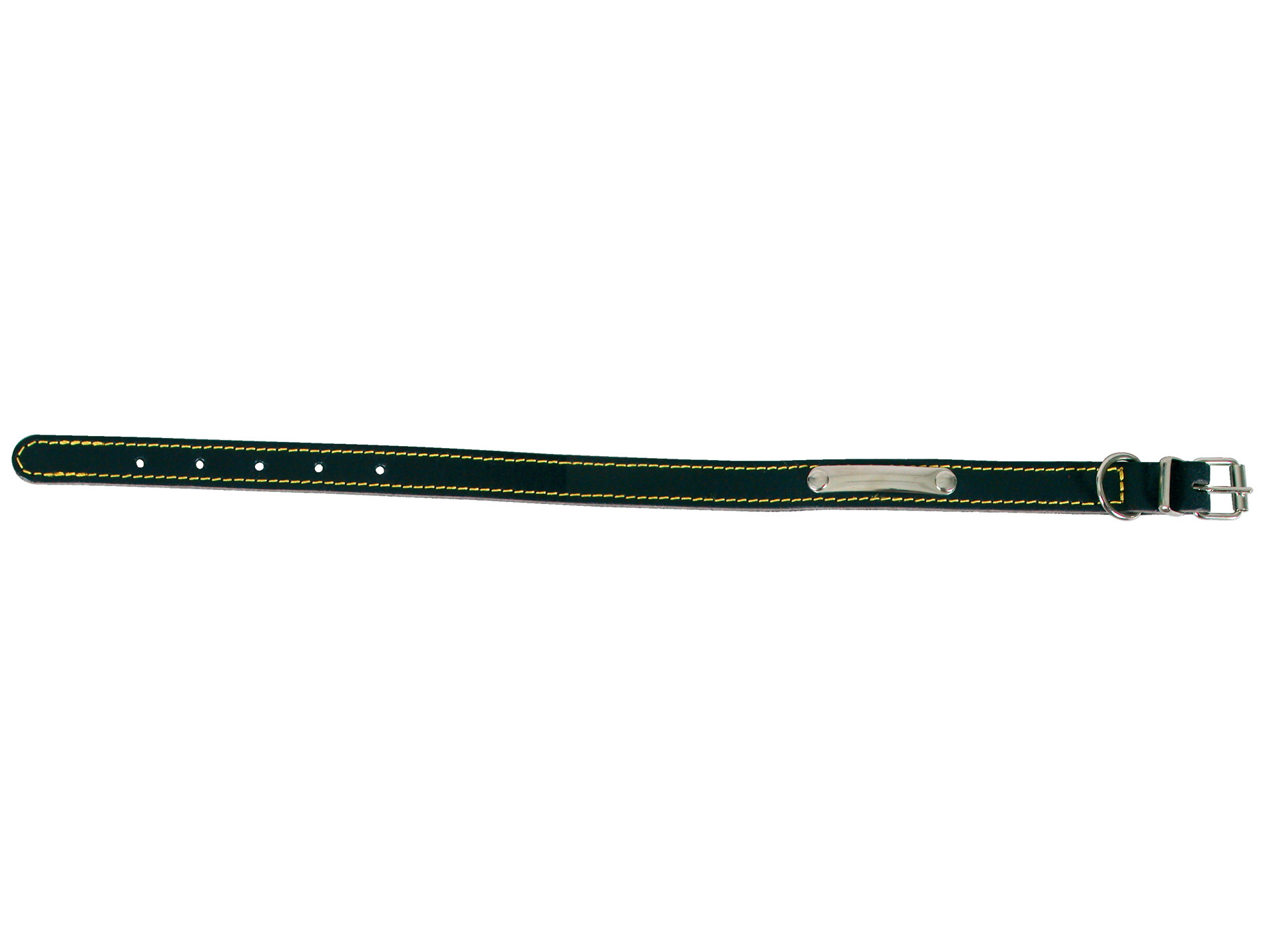 Collier en cuir piqué ZOLUX L.60cm noir