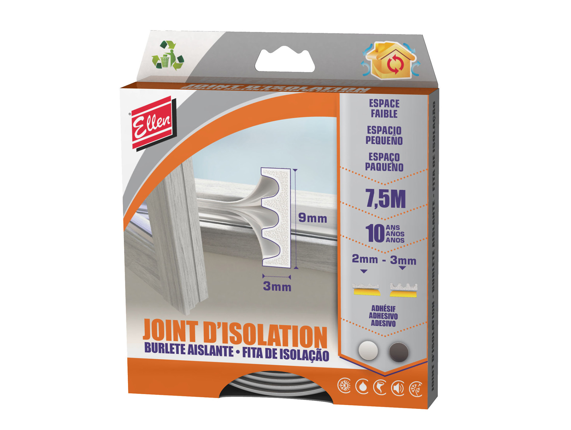 Joint ELLEN espace faible blanc 7.5m
