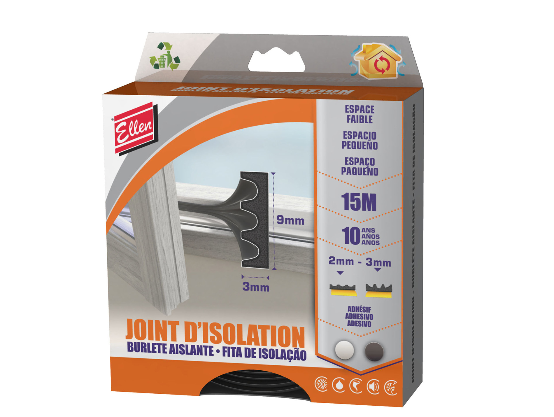 Joint ELLEN espace faible noir 15m