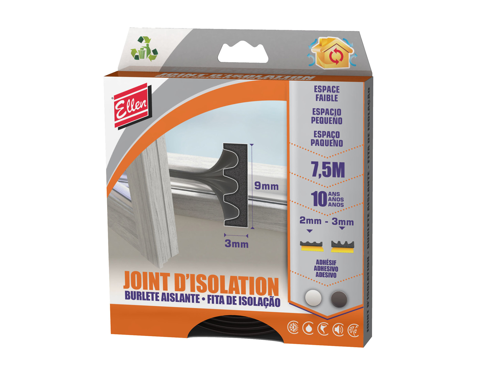 Joint ELLEN espace faible noir 7.5m