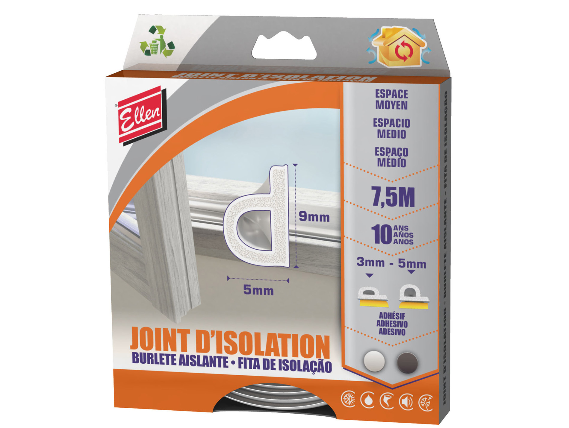 Joint ELLEN espace moyen blanc 7.5m