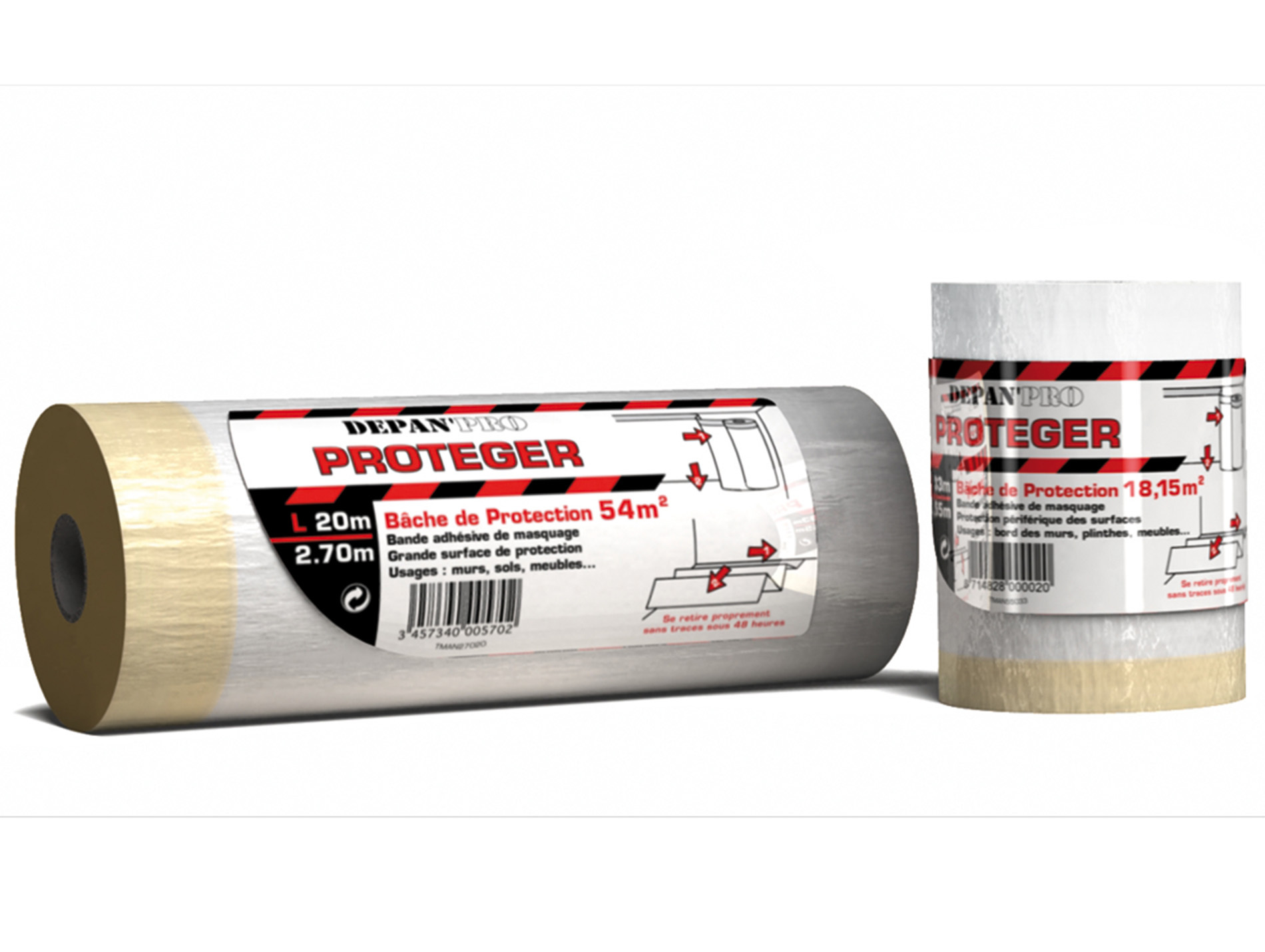 Bâche protection peinture 2,7x20m