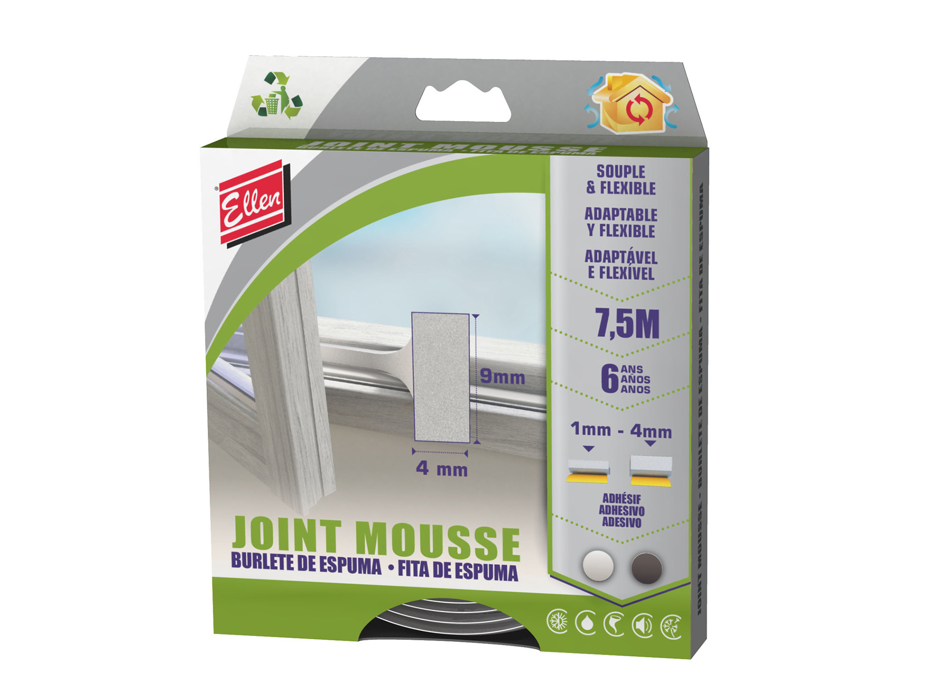 Joint ELLEN souple et flexible blanc 7.5m
