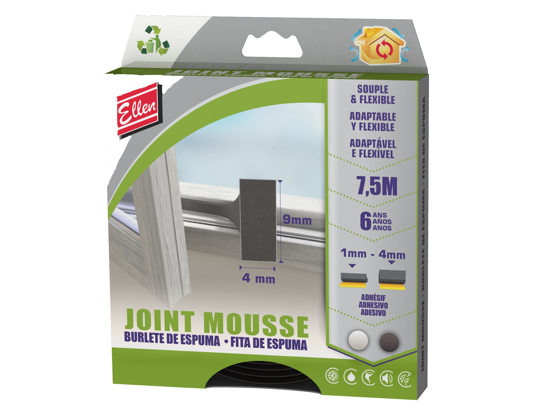 Joint ELLEN souple et flexible noir 7.5m