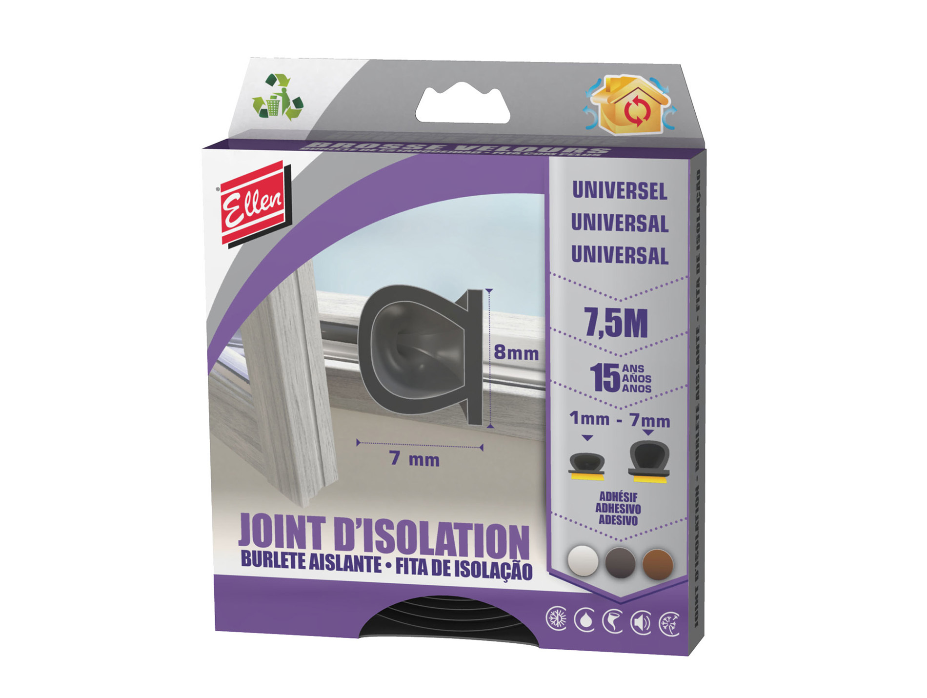Joint universel noir 7.5m