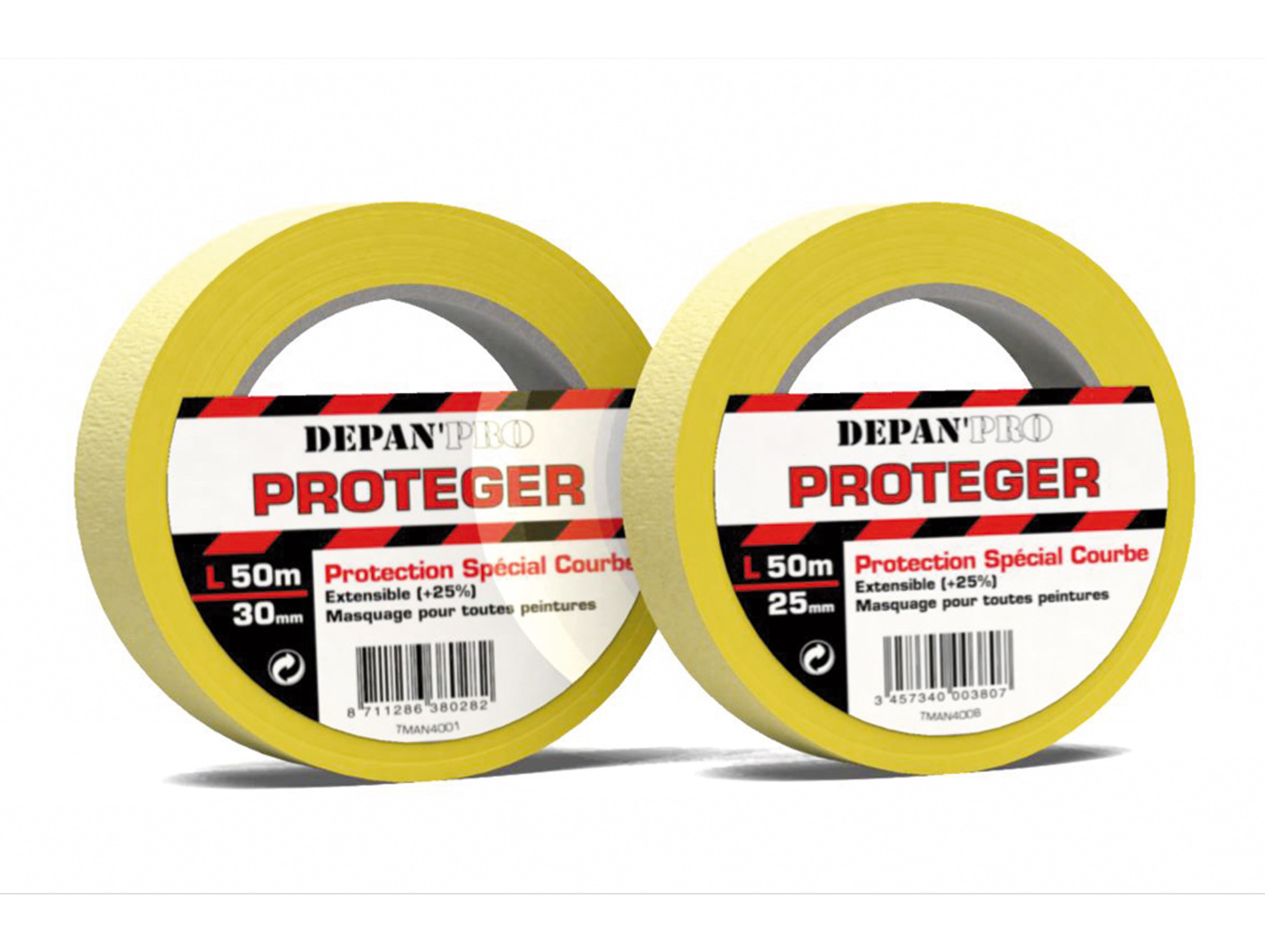 Adhésif de masquage crêpe 50m x 25mm