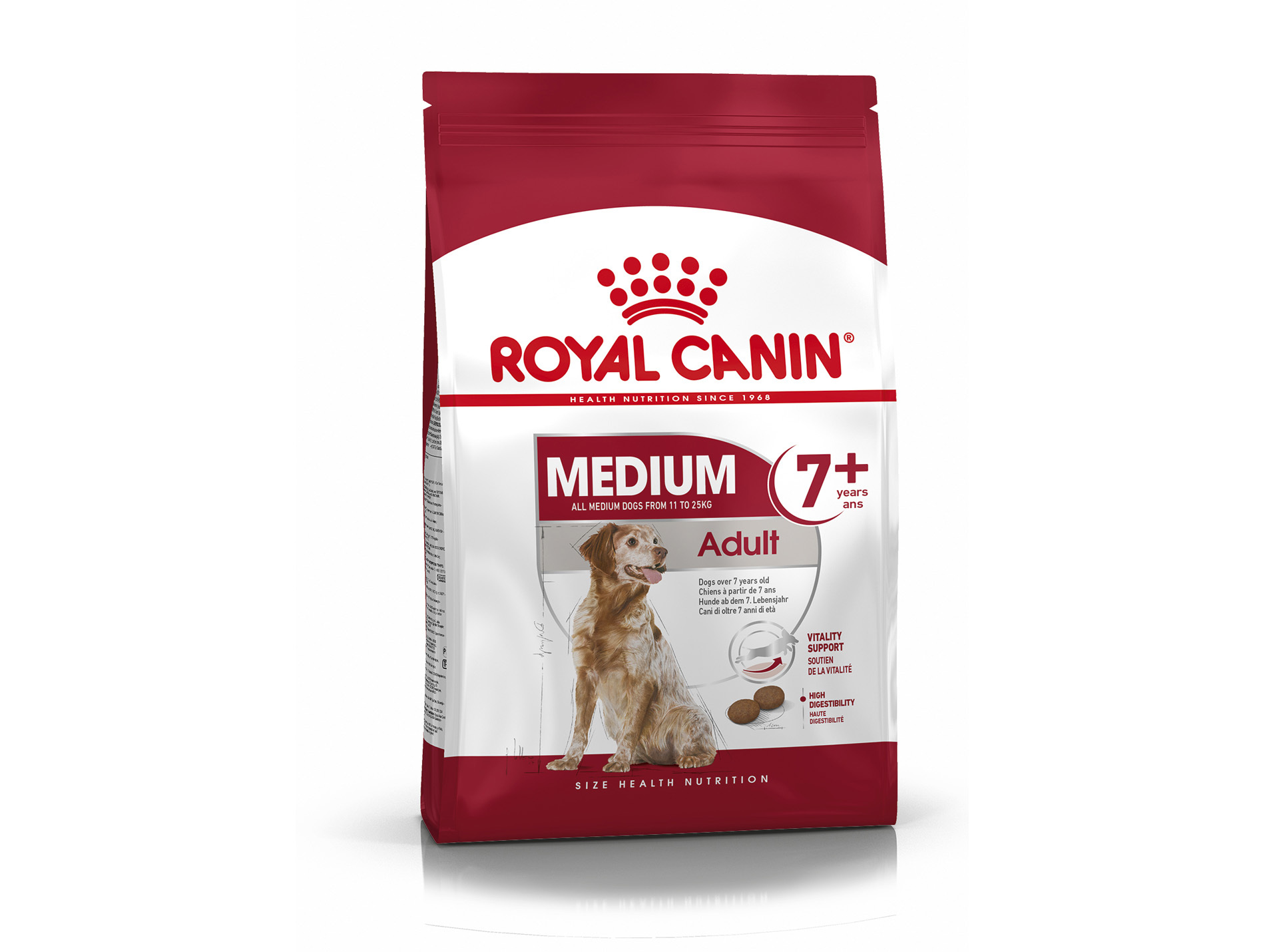 Croquettes chien moyen adulte +7ans ROYAL CANIN 15kg