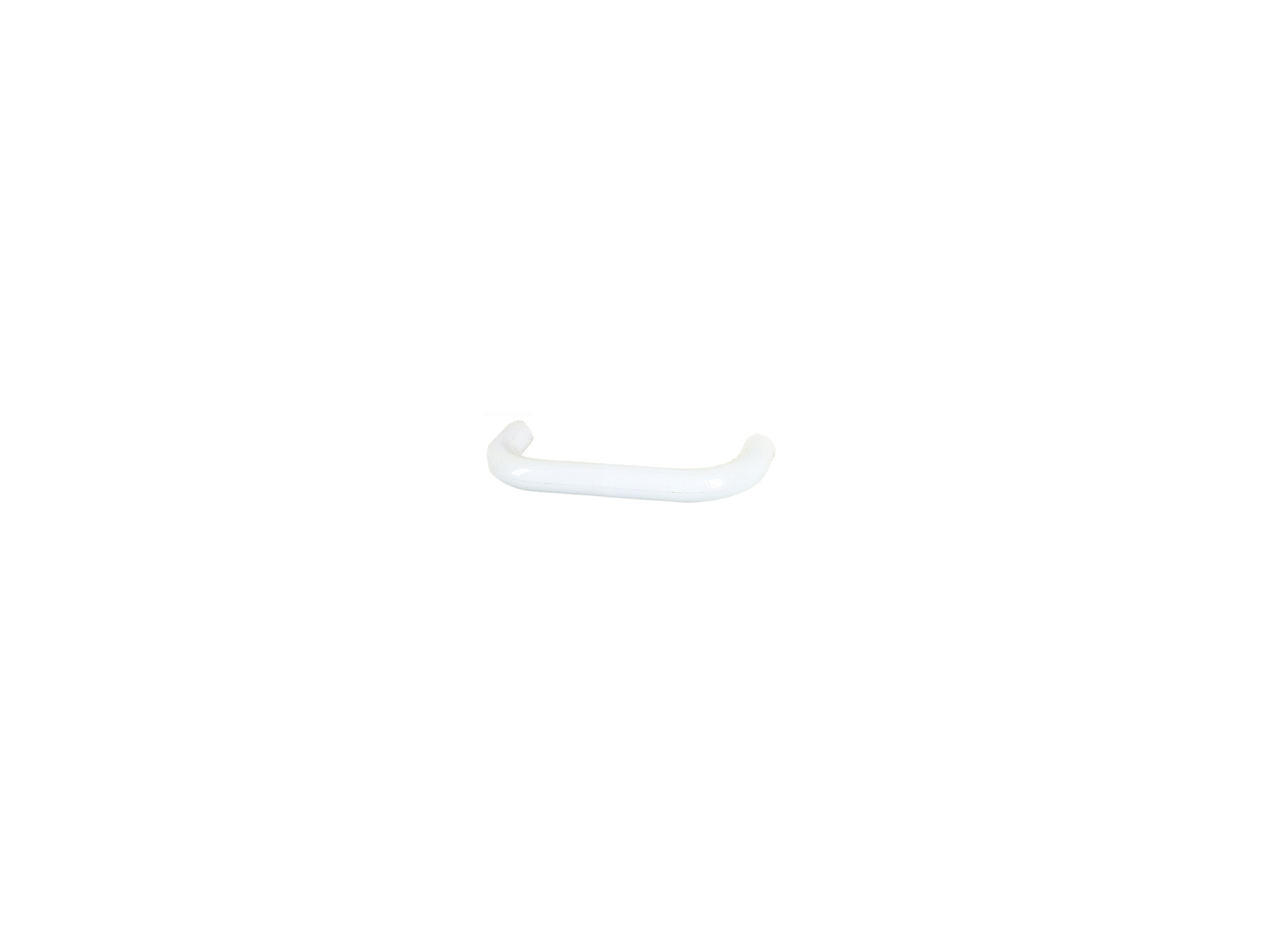 Poignée fil entraxe 64mm L.74mm plastique blanc