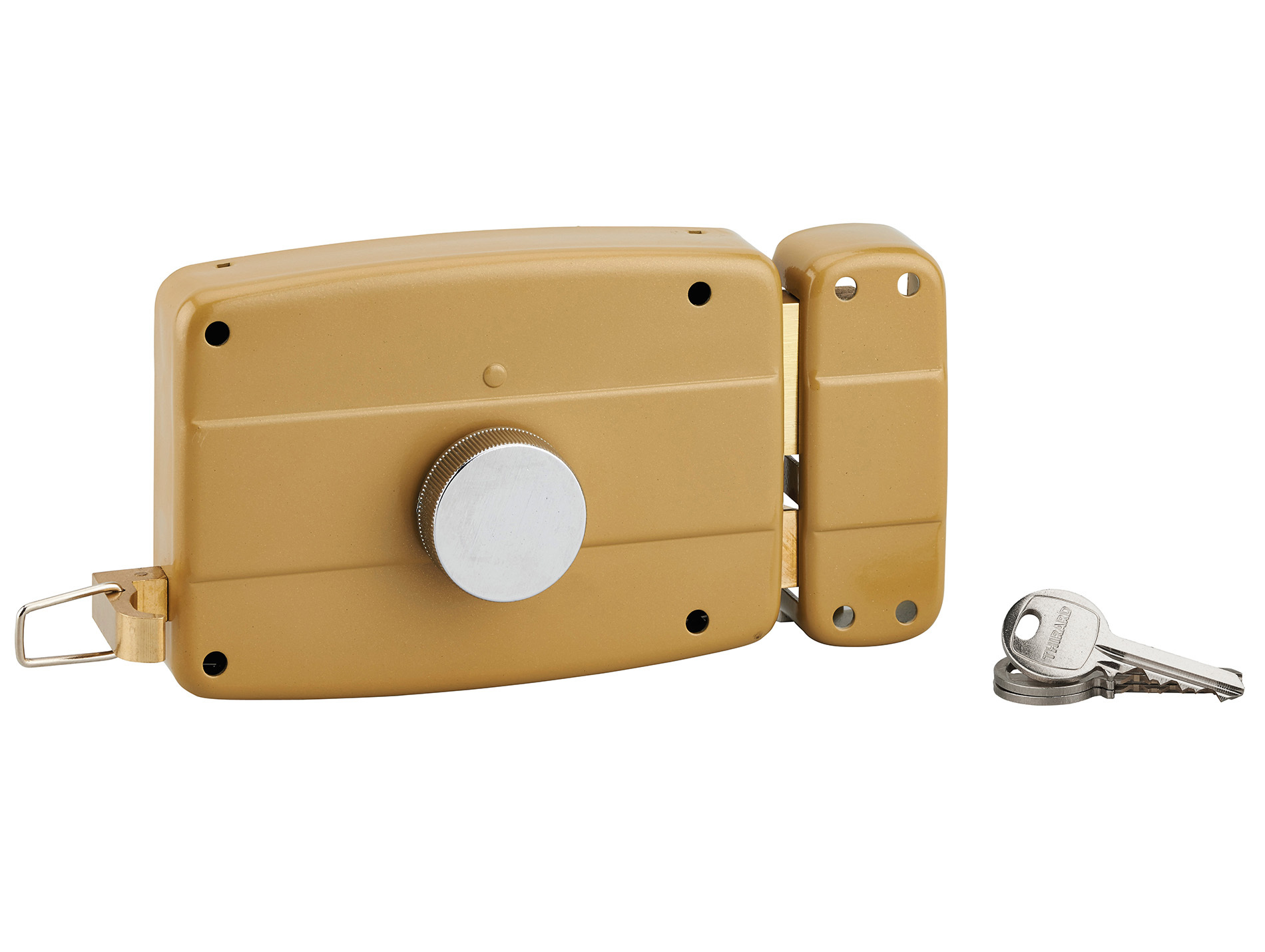 Serrure de garage avec bouton à tirage droite 140x90