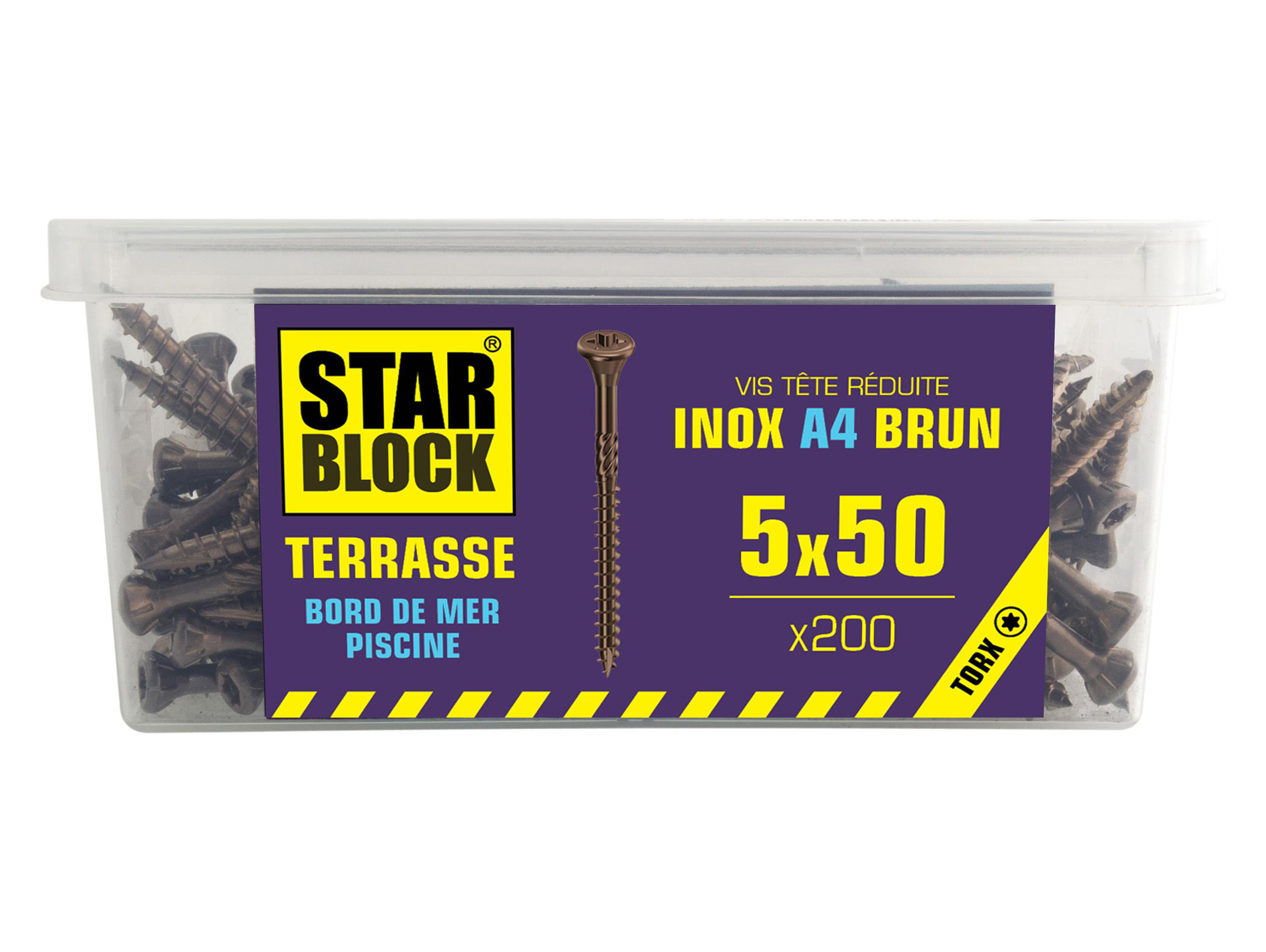 Vis terrasse inox A4 Fix'Box Ø5 L.50 x200