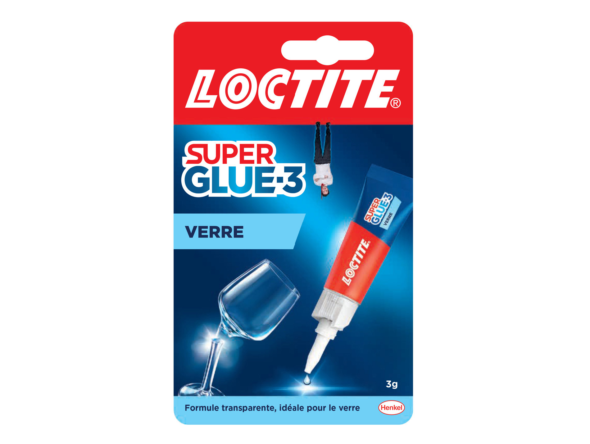 Superglue-3 LOCTITE spécial verre transparent en tube 3g