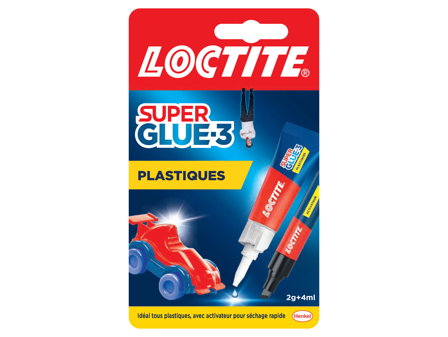 Tube Superglue 3 spécial plastique + stylo