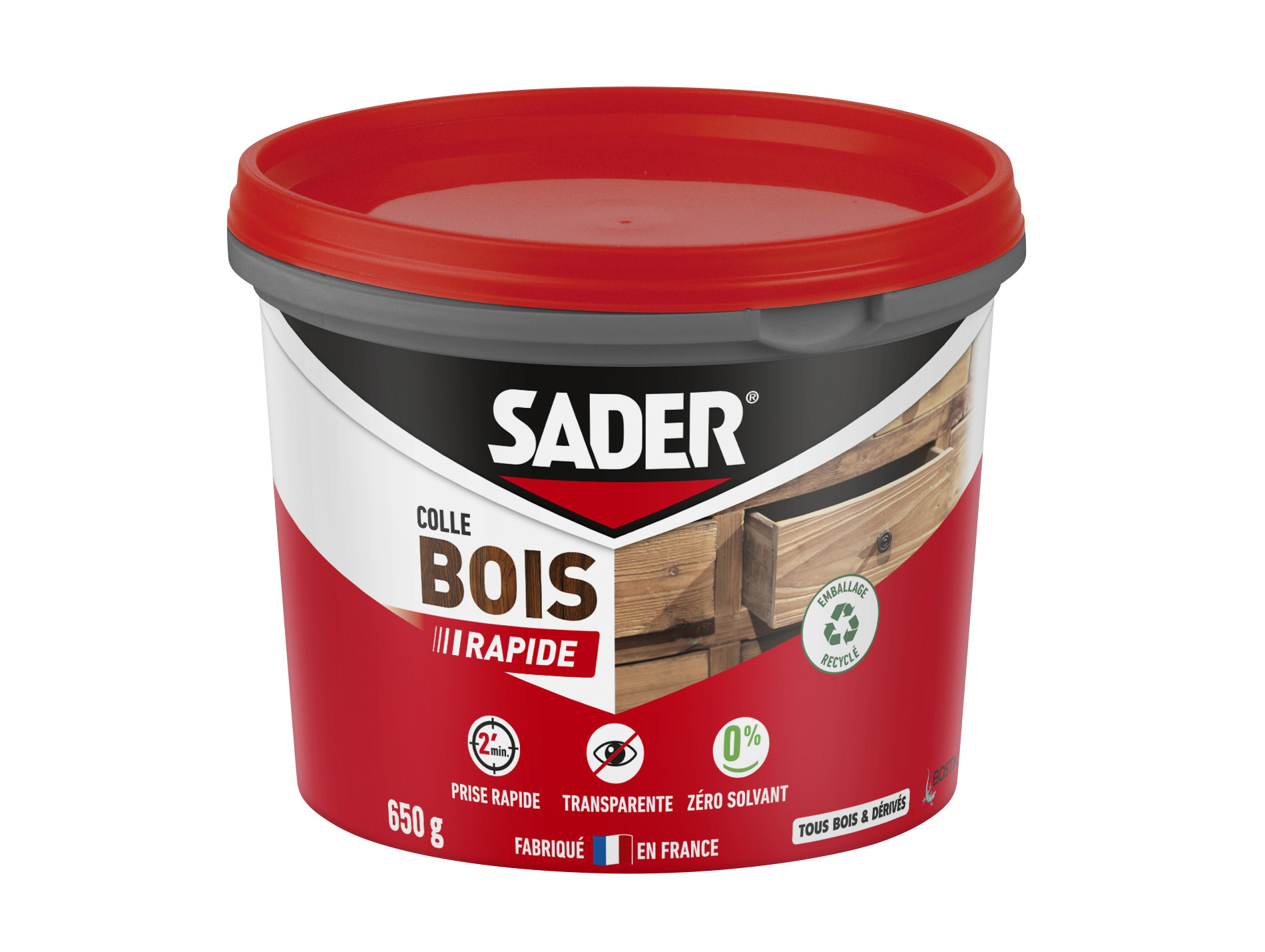 Colle bois à prise rapide SADER 650g