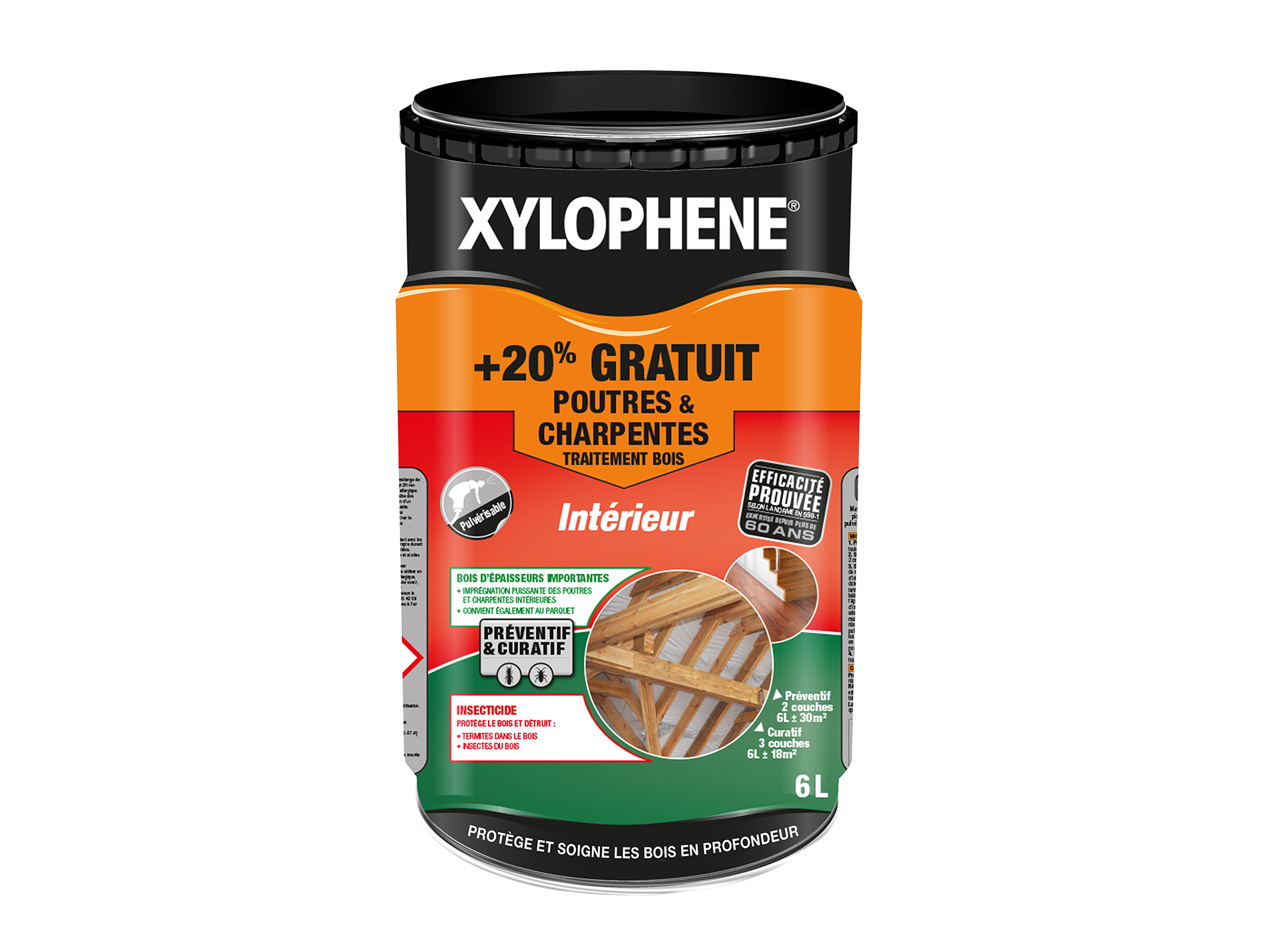 Traitement du bois XYLOPHENE poutre charpente 5L+20%GRATUIT