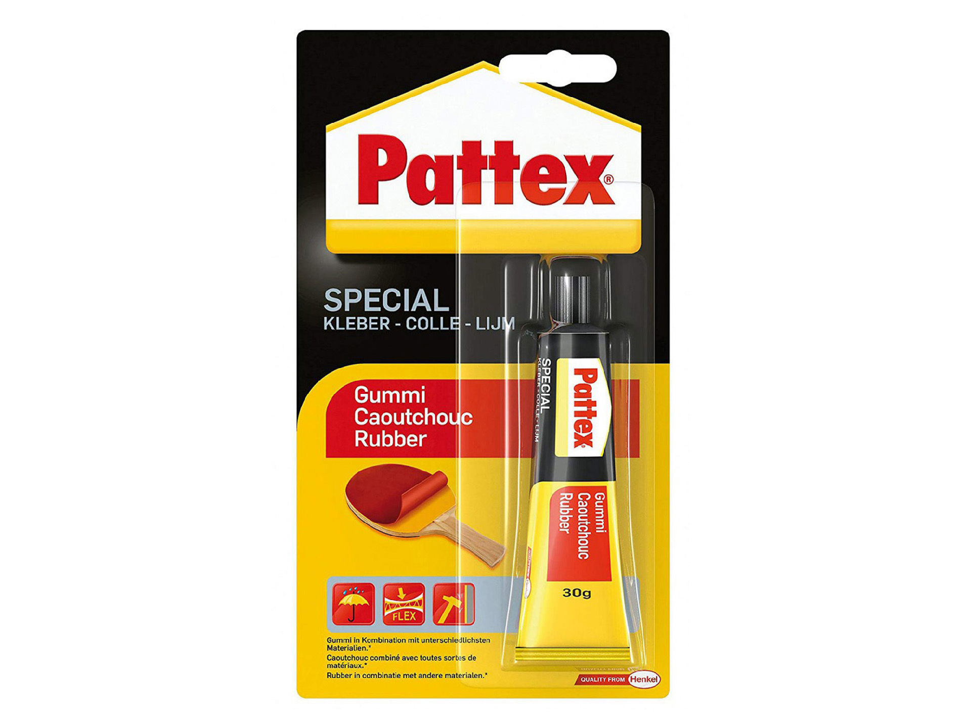 Colle PATTEX spécial caoutchouc en tube 30g