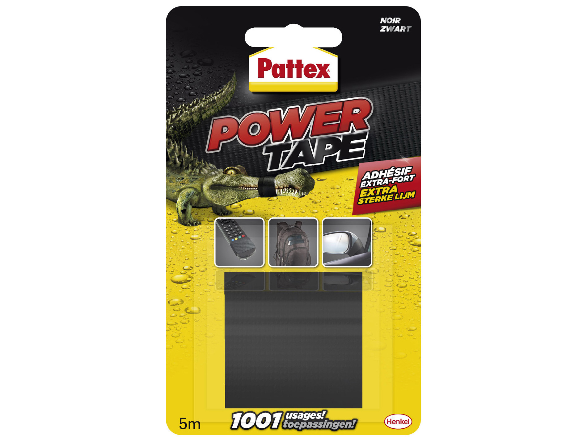 Adhésif PATTEX Power tape noir l.50mm x L.5m