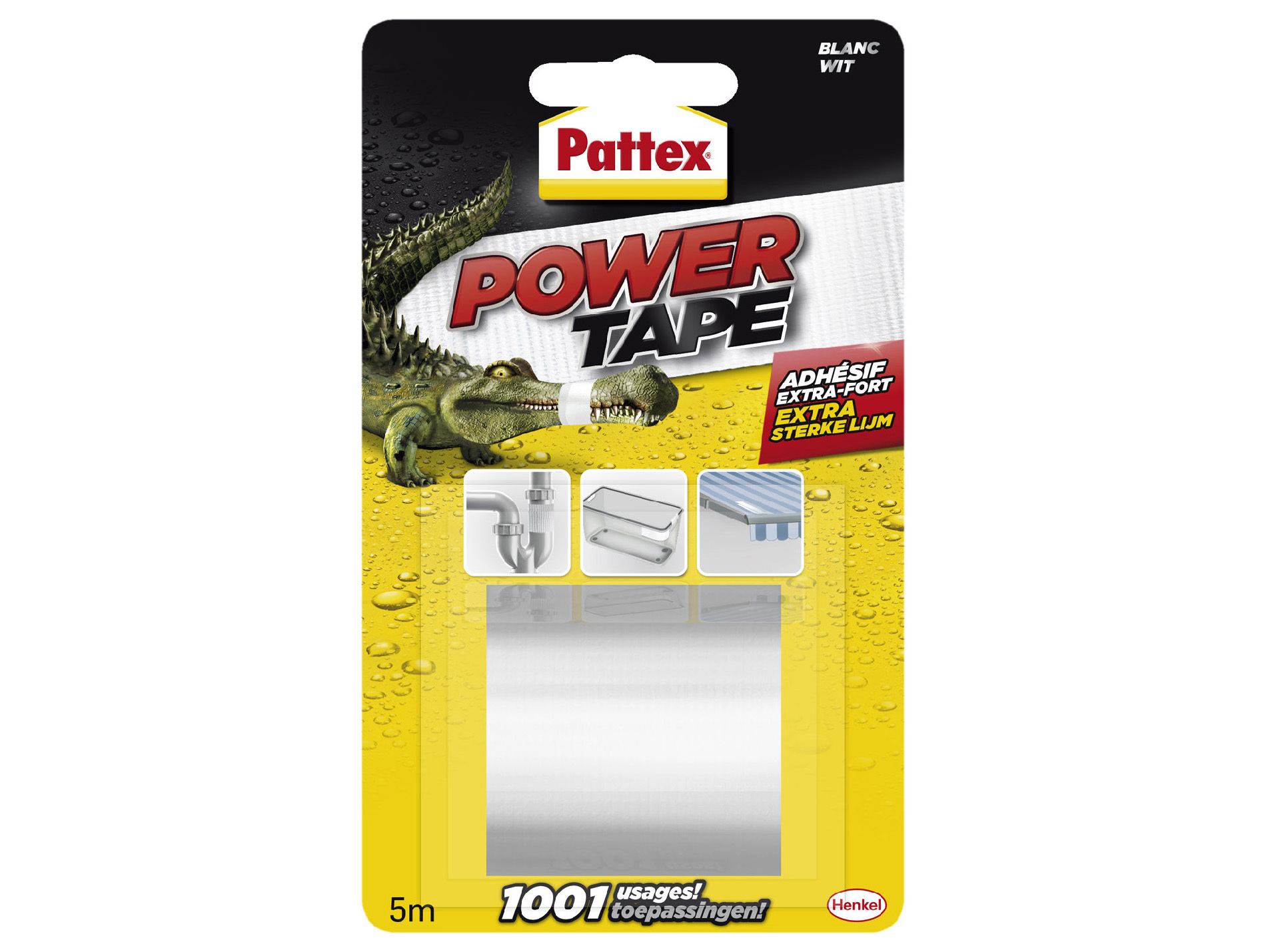 Adhésif PATTEX Power tape blanc l.50mm x L.5m