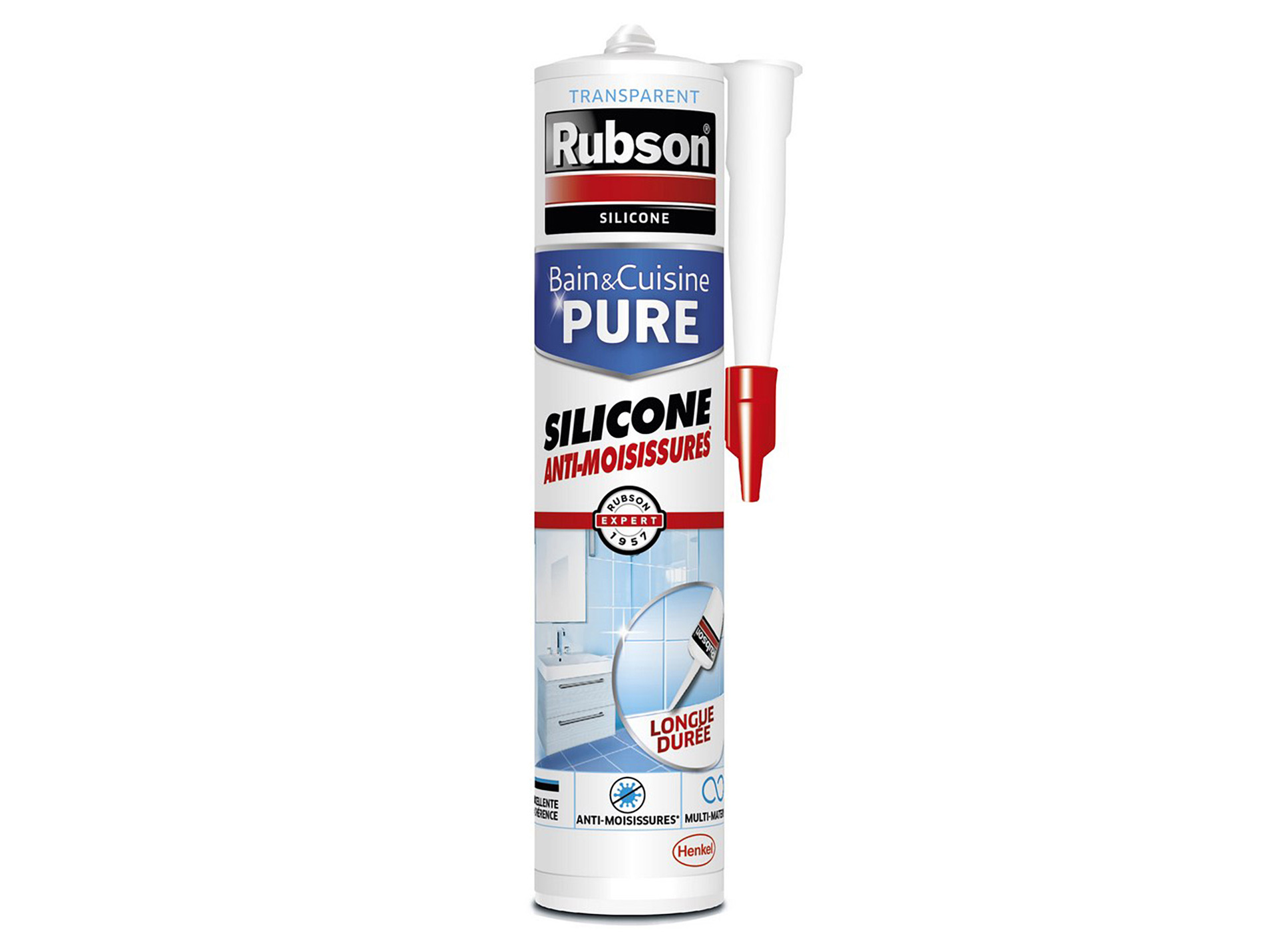 Mastic pur B&C anti/moisissure translucide RUBSON 280ml