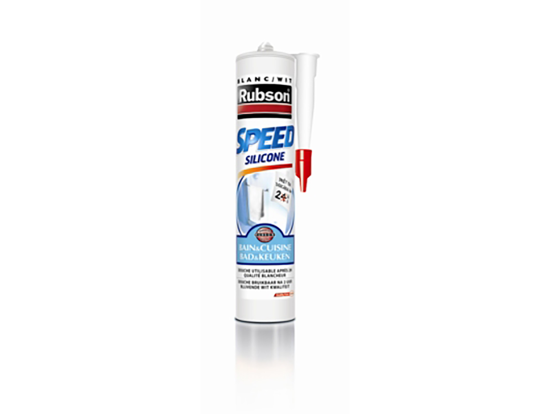 Mastic bain & cuisine blanc pure séchage rapide RUBSON 280ml