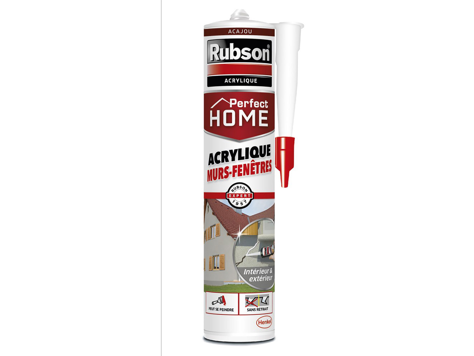 Mastic acrylique acajou Perfect Home Murs & Fenêtres RUBSON 280ml
