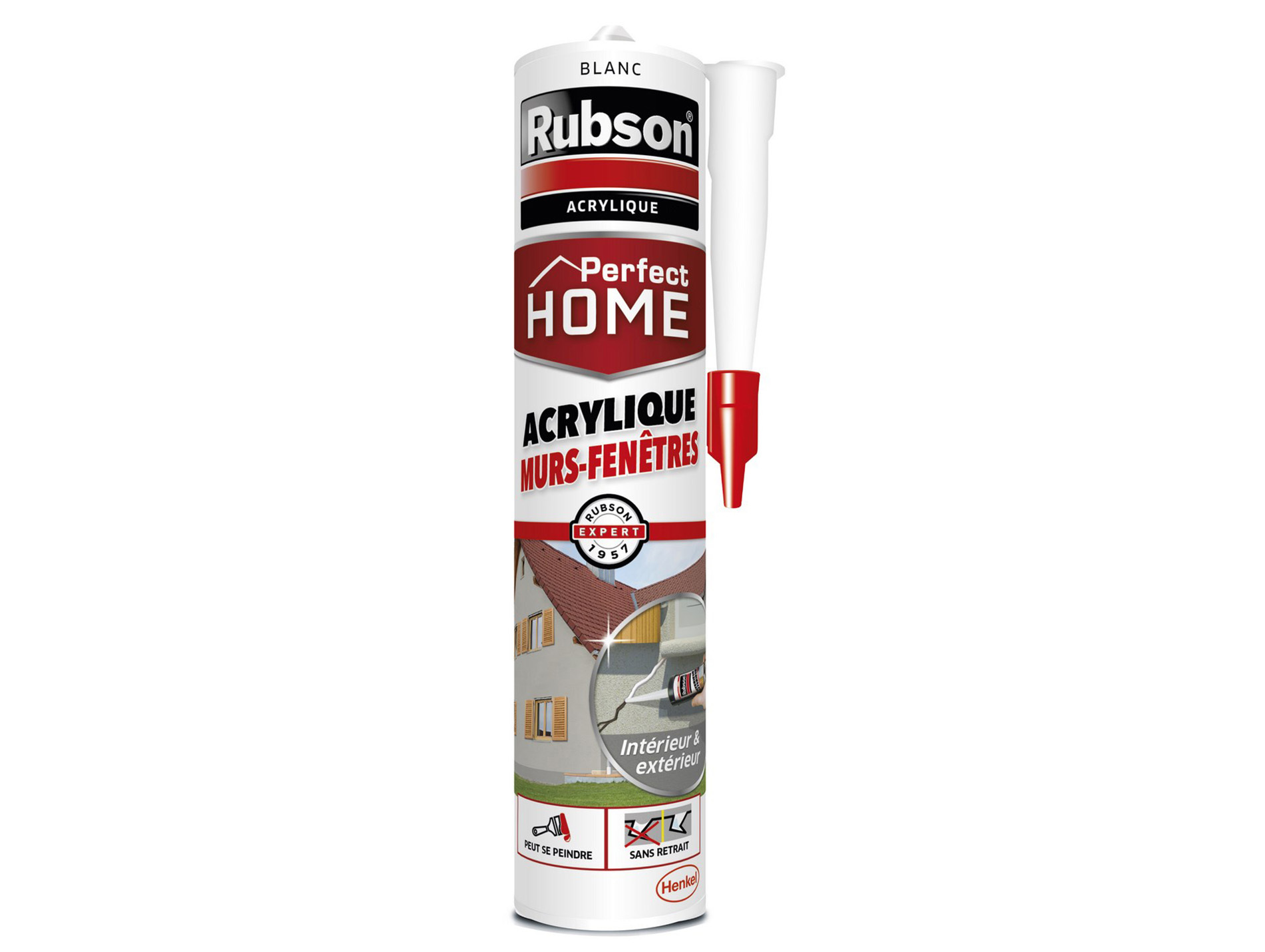 Mastic acrylique blanc Perfect Home Murs & Fenêtres RUBSON 280ml