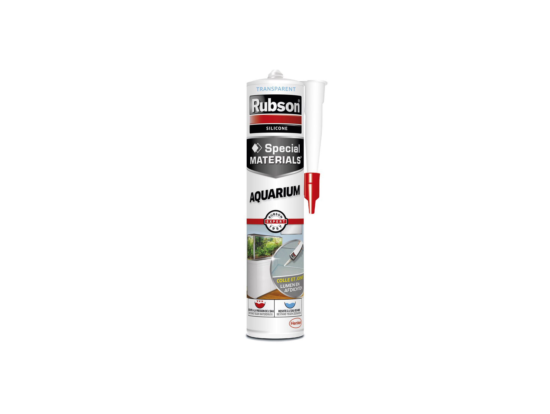 Mastic colle RUBSON spécial verre aquarium 280ml