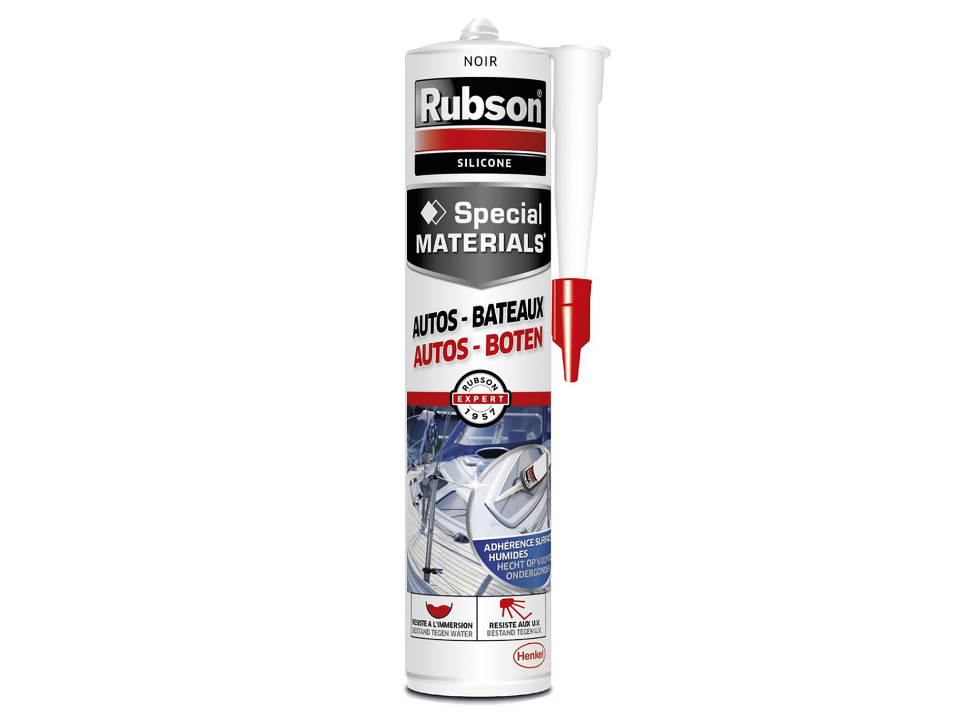 Mastic noir spécial autos et bateaux RUBSON 280ml