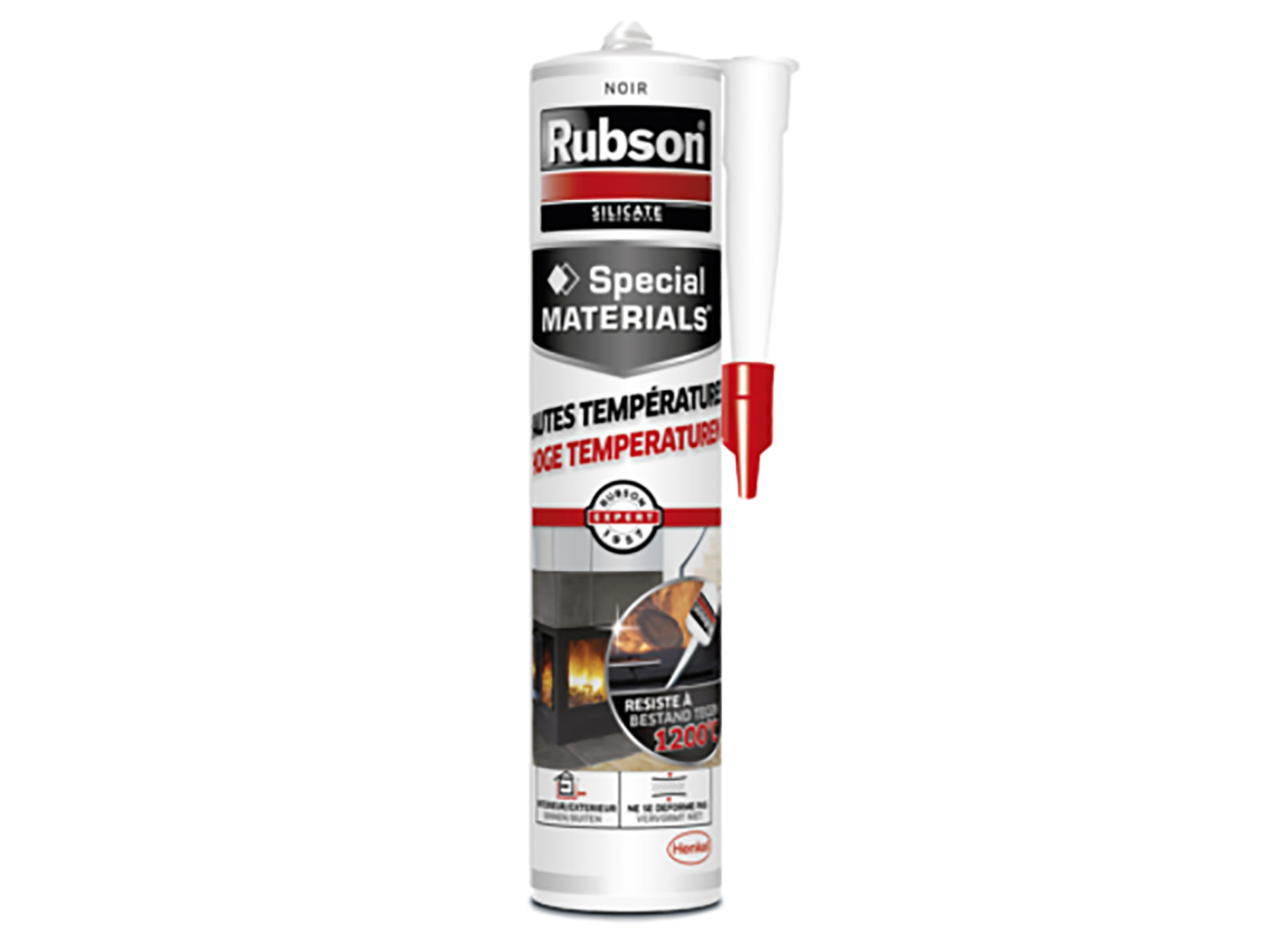Mastic noir spécial hautes températures RUBSON 280ml