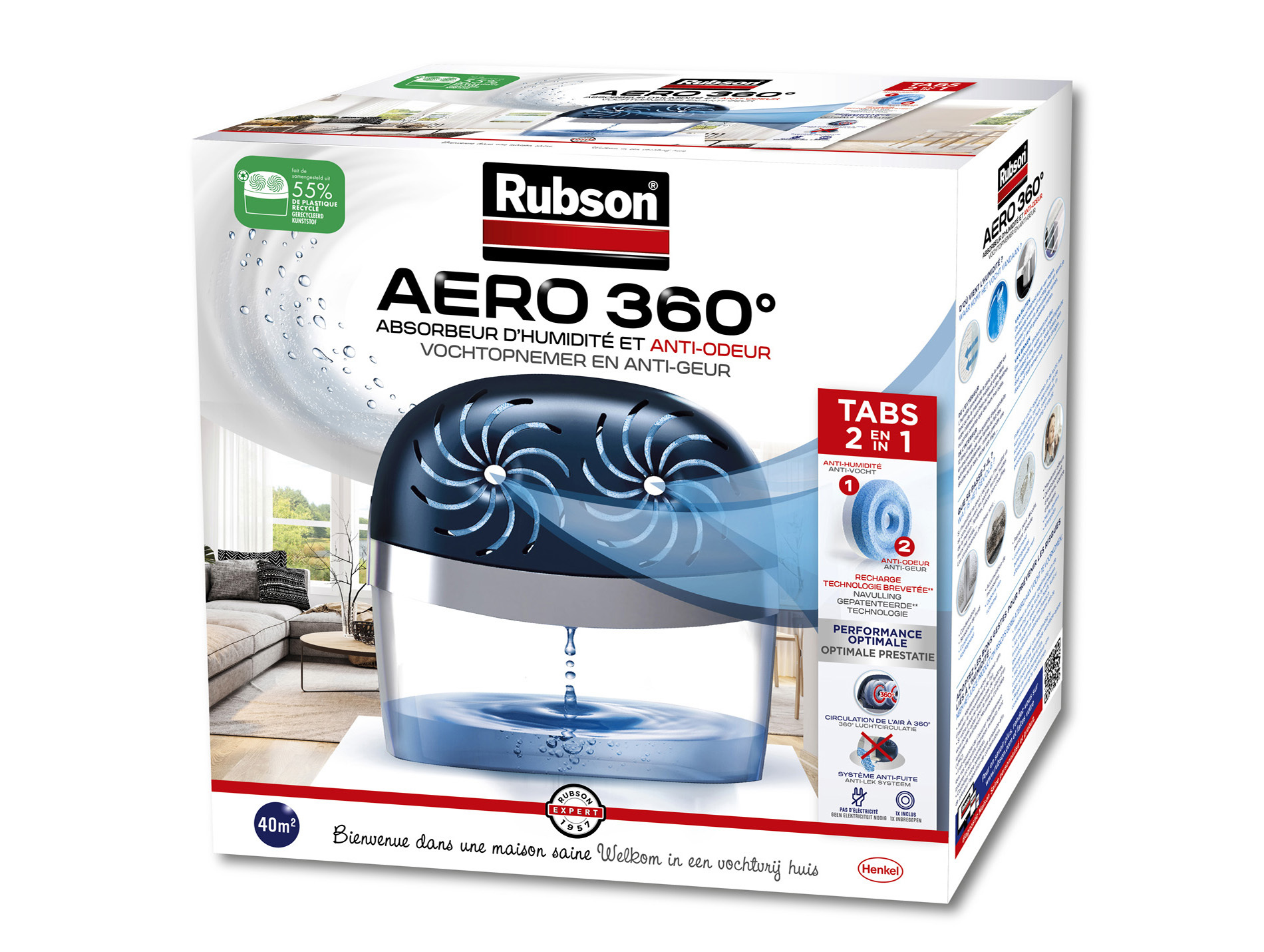 Absorbeur Aero 360° Tabs 40m² RUBSON