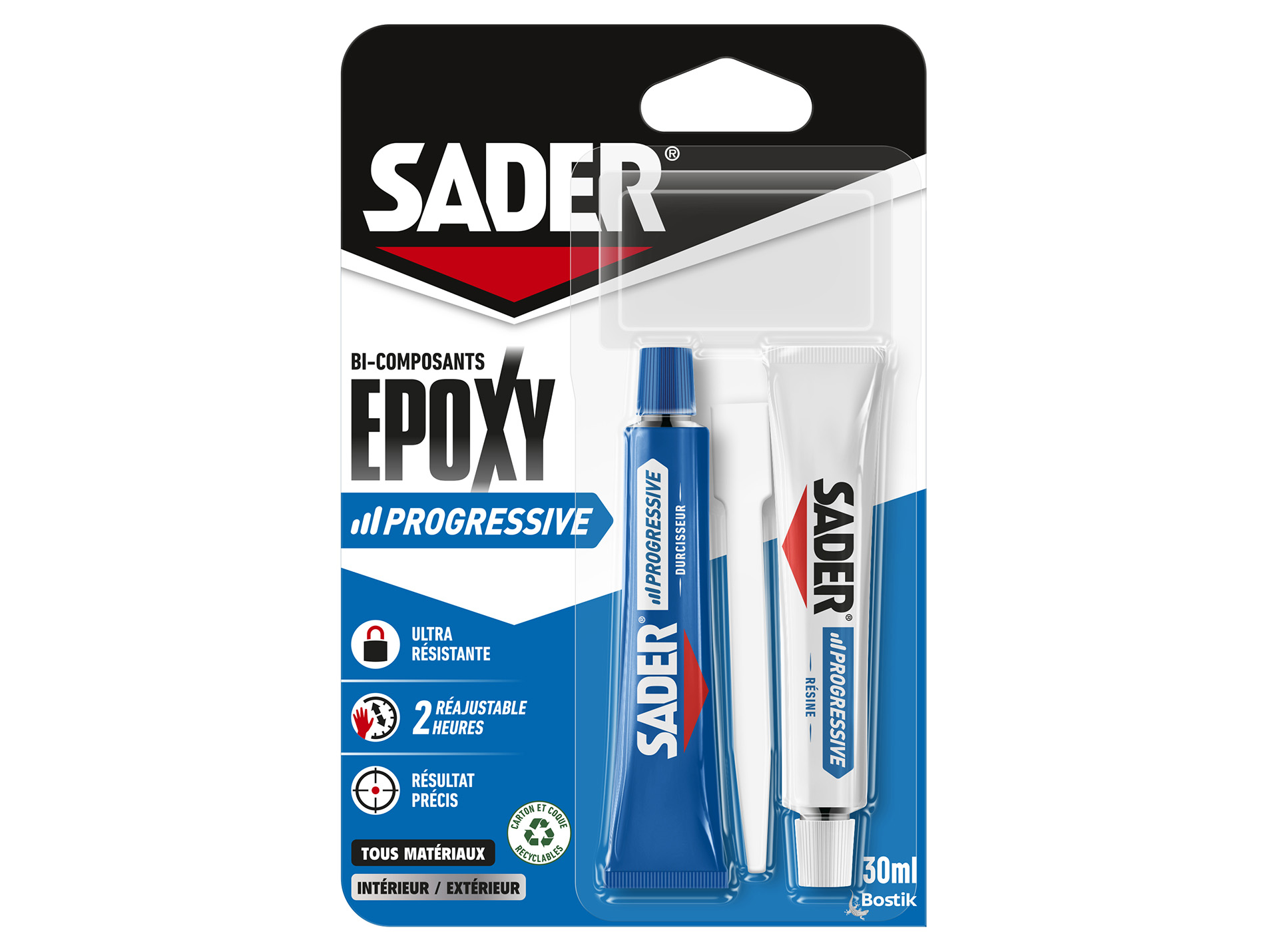 Colle Epoxy progressive SADER 15ml x2