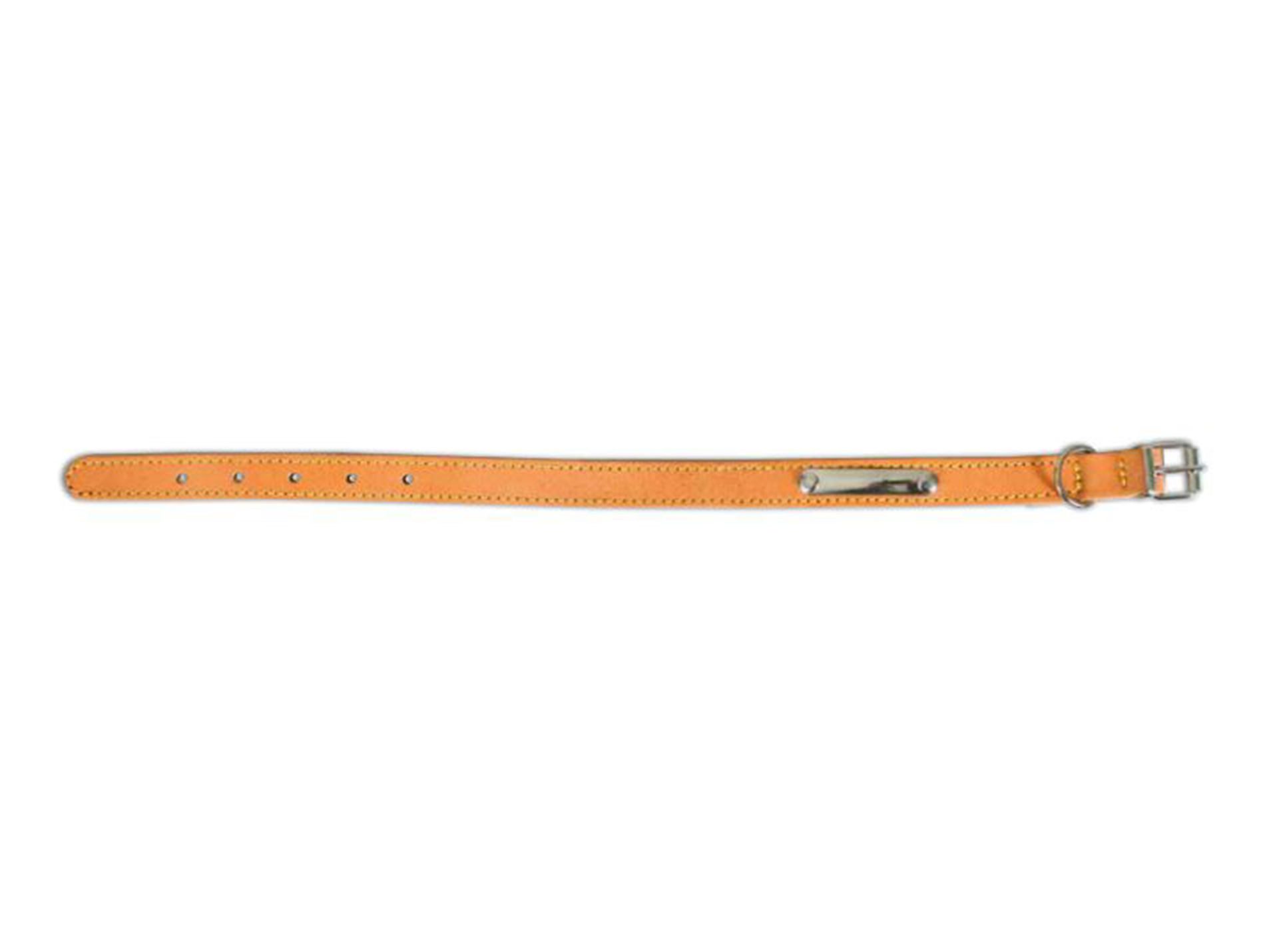 Collier en cuir piqué ZOLUX L.50cm naturel