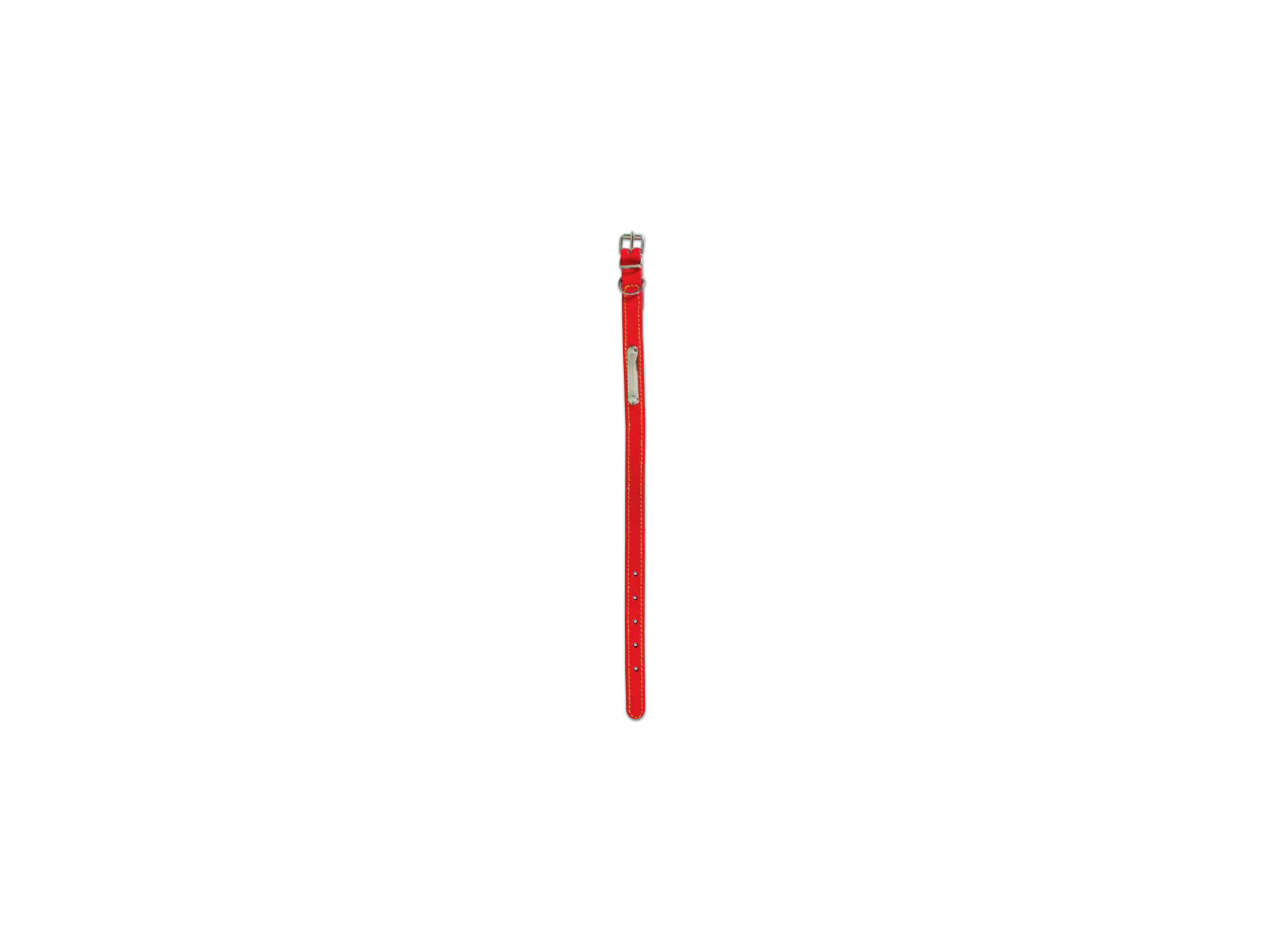 Collier en cuir piqué ZOLUX L.50cm rouge